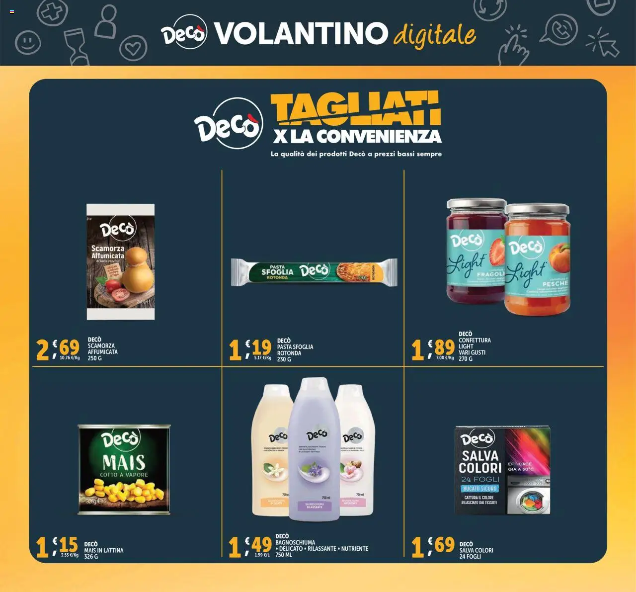 Volantino Decò del 23.09.2025 | Pagina: 33 | Prodotti: Bagnoschiuma, Fragole, Pasta sfoglia, Mais