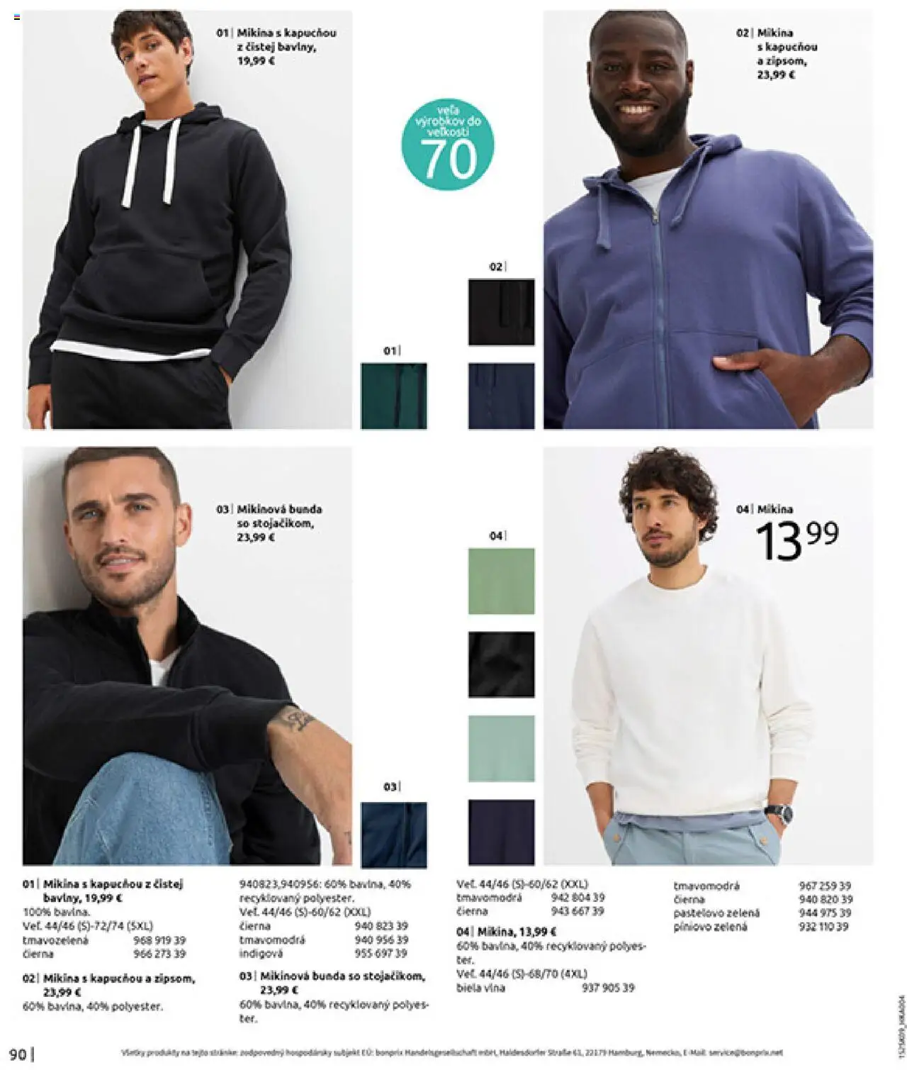 Nové Bonprix akcie – leták je platný od 23.09.2025 | Strana: 92 | Produkty: Mikina, Bunda