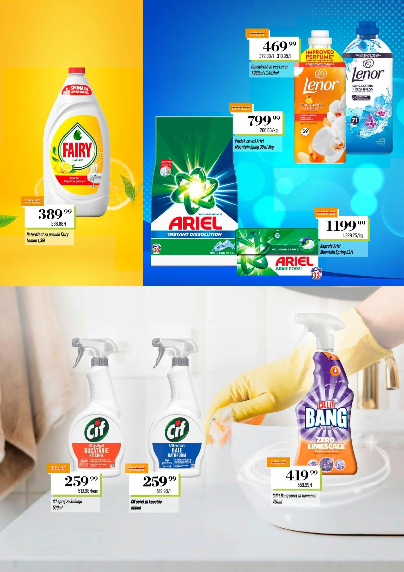 Podunavlje katalog - važi od 09.03.2026 | Strana: 2 | Proizvode: Lenor, Cillit Bang, Kupatilo, Omekšivač za veš