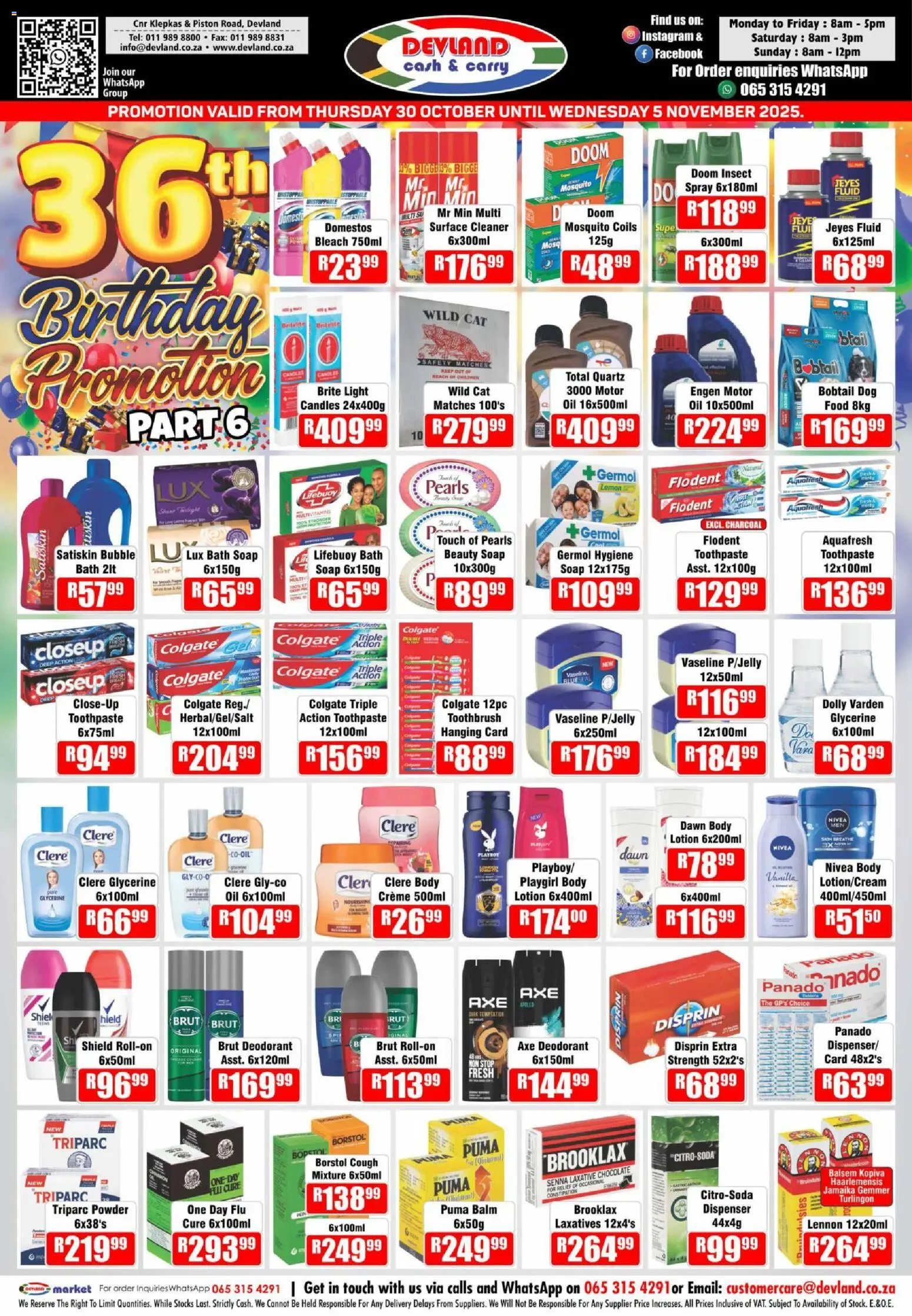 New Devland catalogue – valid from 30.10.2025 | Page: 10 | Products: Surface cleaner, Bleach, Toothbrush, Lotion