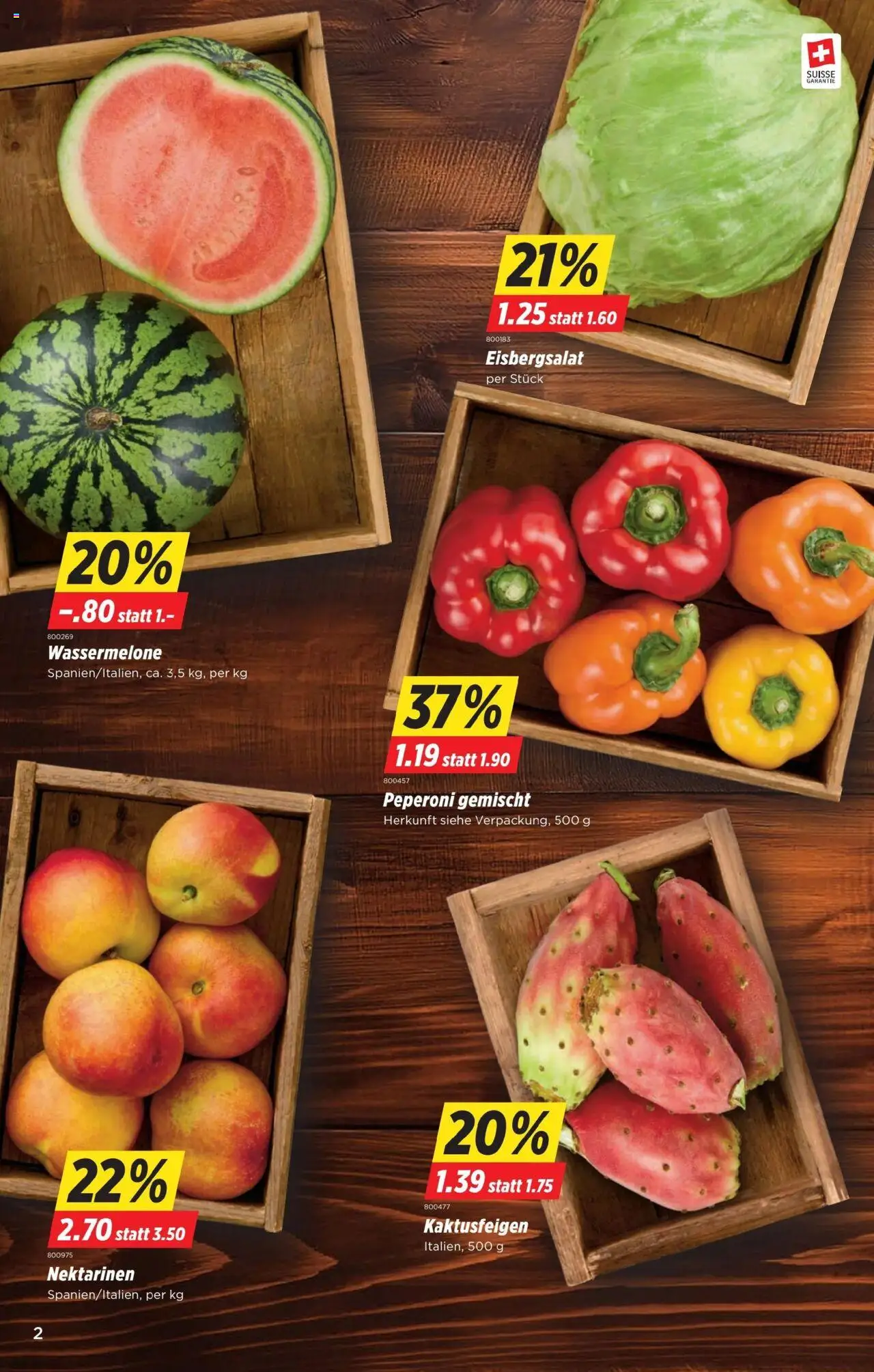 Denner Aktionen ab 26.08.2025 | Seite: 2 | Produkte: Nektarinen, Wassermelone