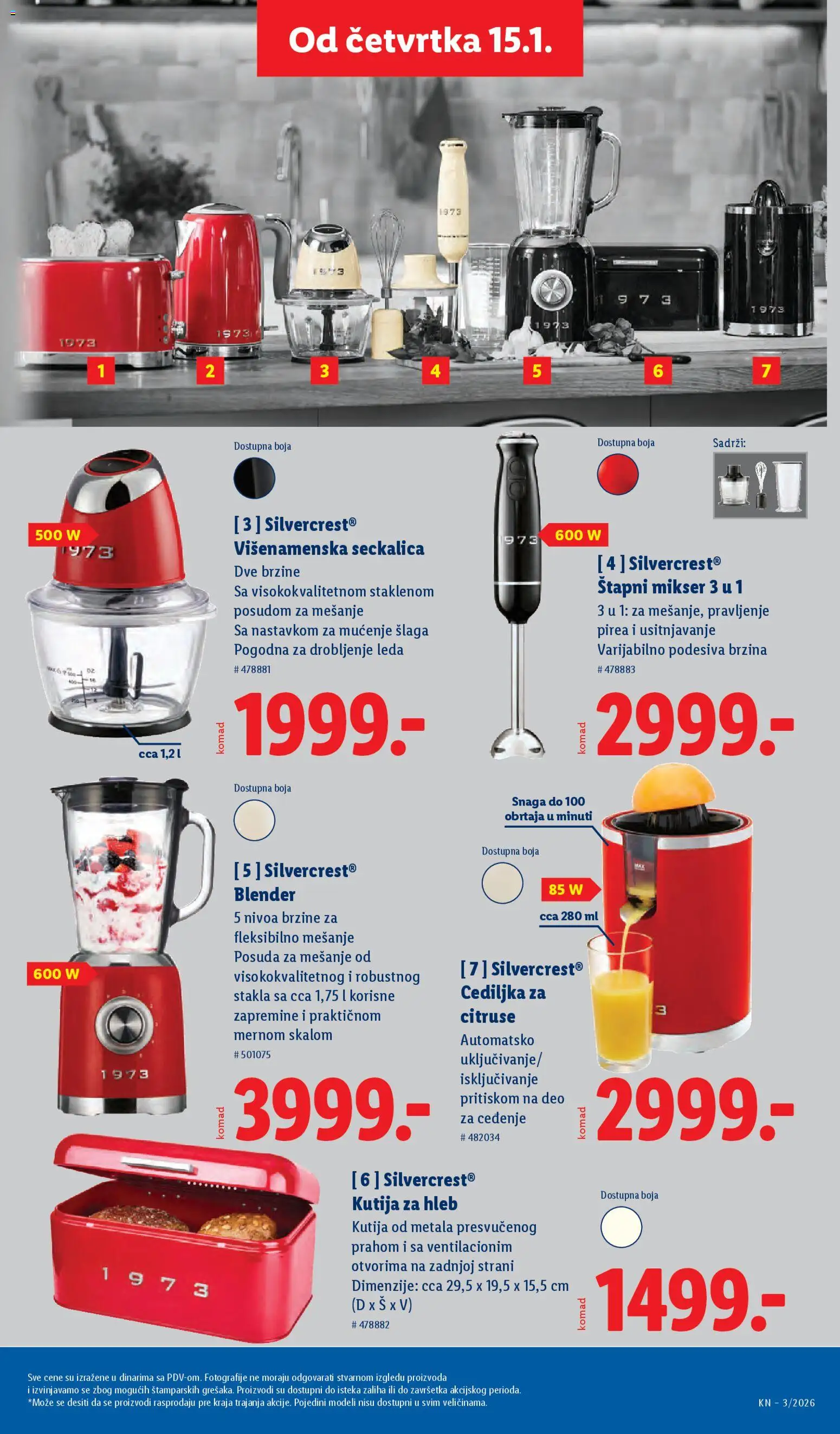 Lidl katalog - važi od 15.01.2026 | Strana: 51 | Proizvode: Cediljka za citruse, Silvercrest, Štapni mikser, Hleb