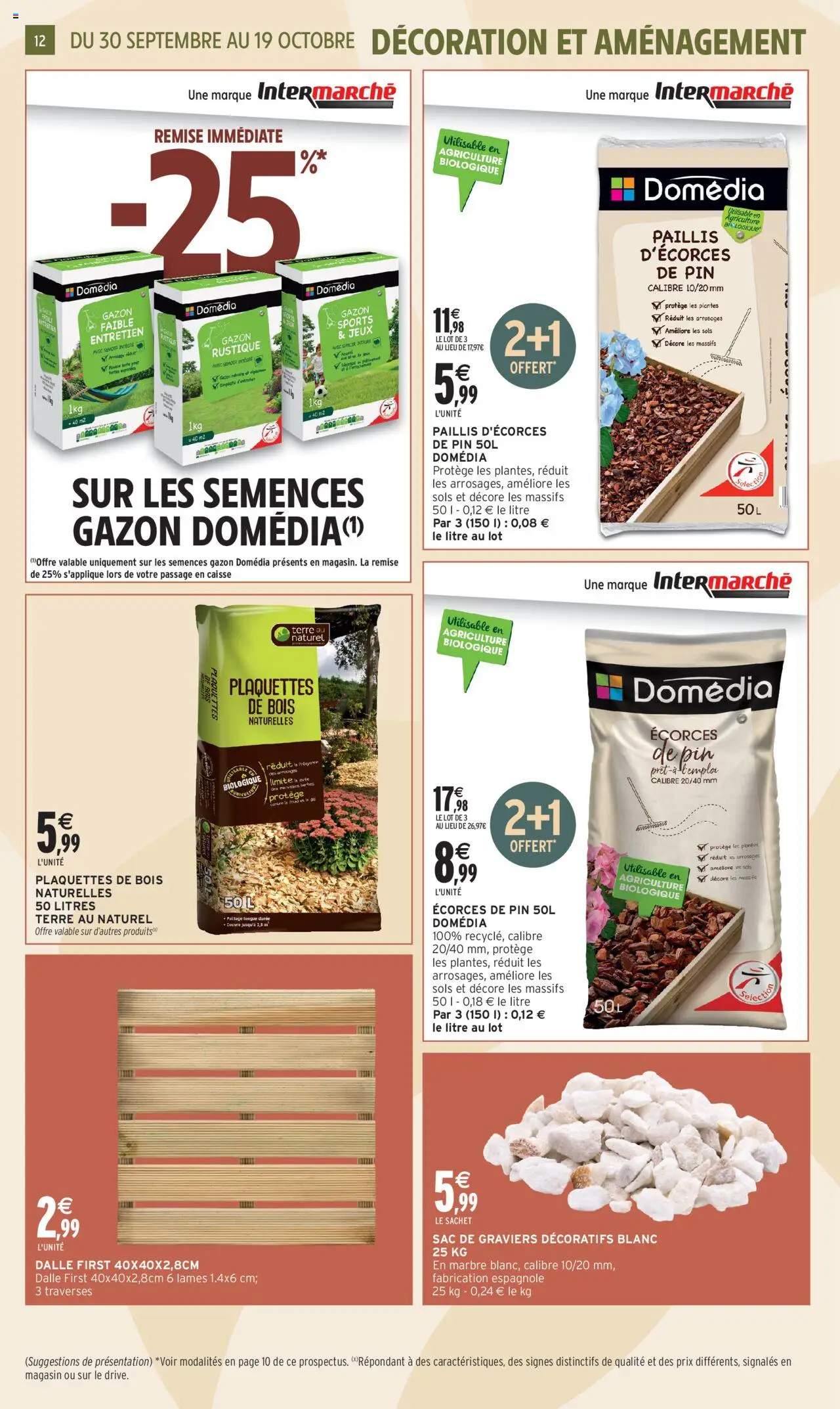 | Page: 12 | Produits: Écorces de pin, Sac, Plantes, Gazon