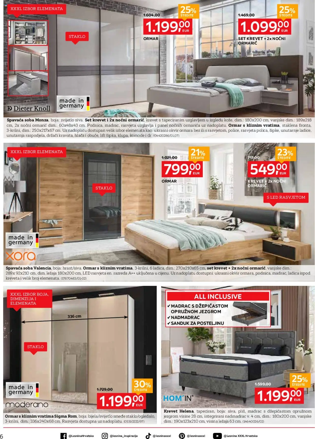 Lesnina katalog | vrijedi od 02.09.2025 | Stranica: 6 | Proizvodi: Madrac, Spavaća soba, Noćni ormarić, Rasvjeta