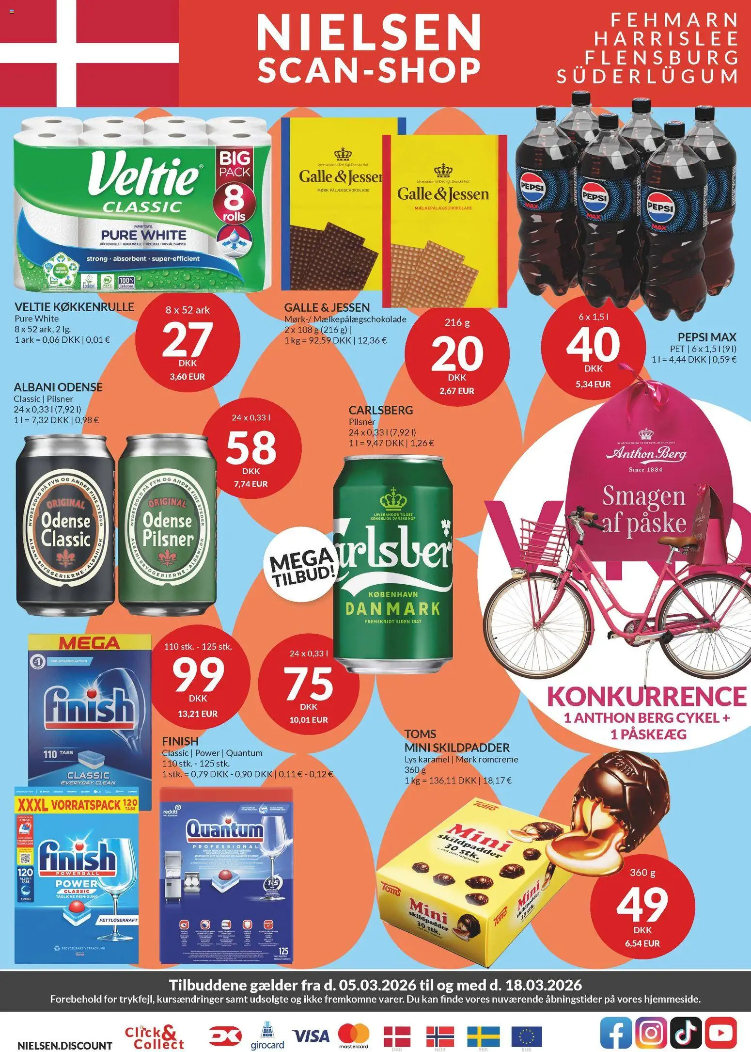 Nielsen Discount tilbudsavis – gyldig fra 05.03.2026 | Side: 32 | Produkter: Pepsi, Pepsi Max