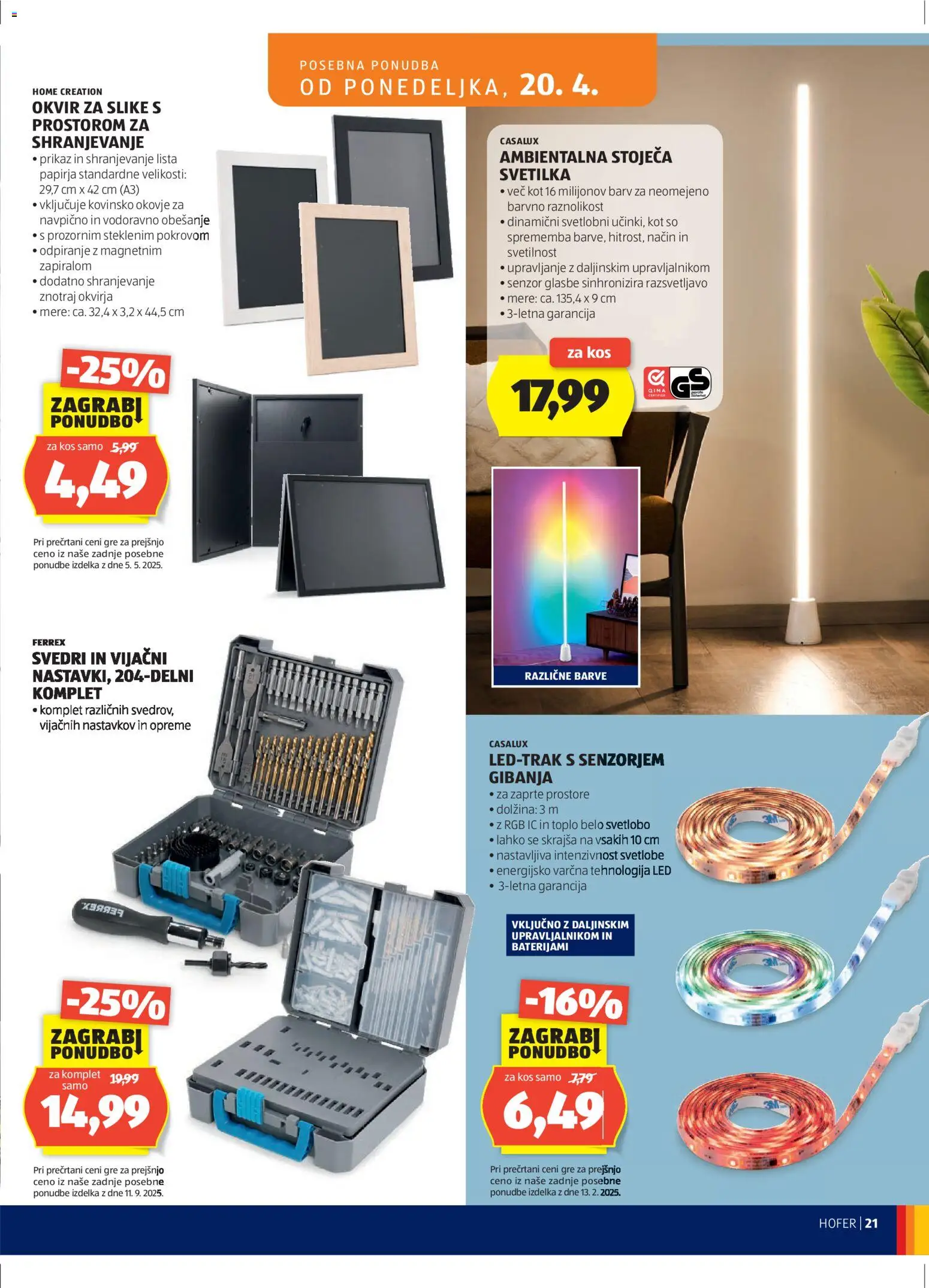 Hofer SI katalog | vrijedi od 15.04.2026 | Stranica: 21 | Proizvodi: Okvir za slike