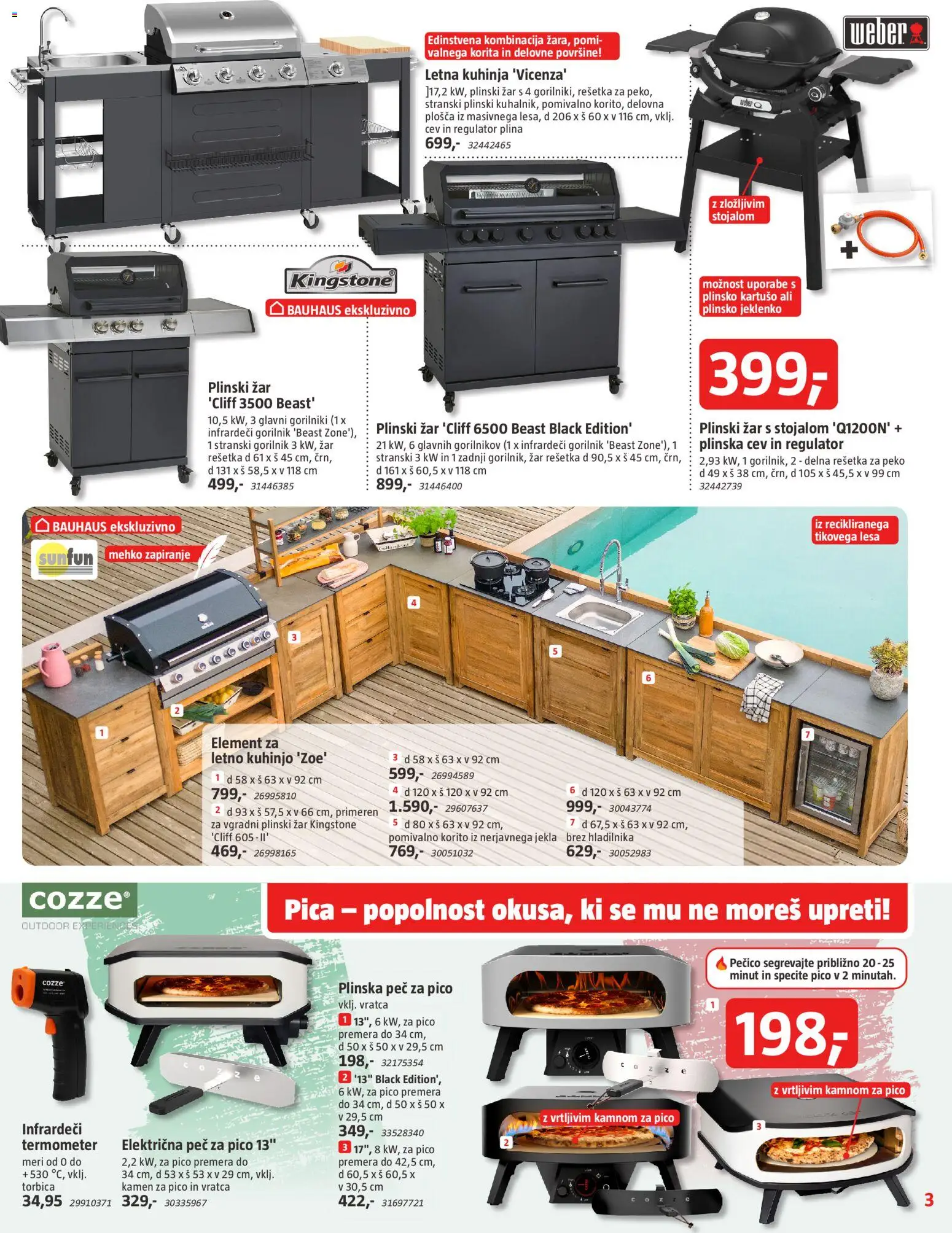 Novi Bauhaus katalog ponudbe – veljaven od 15.04.2026 | Stran: 3 | Izdelki: Plinski žar, Termometer, Pomivalno korito, Torbica