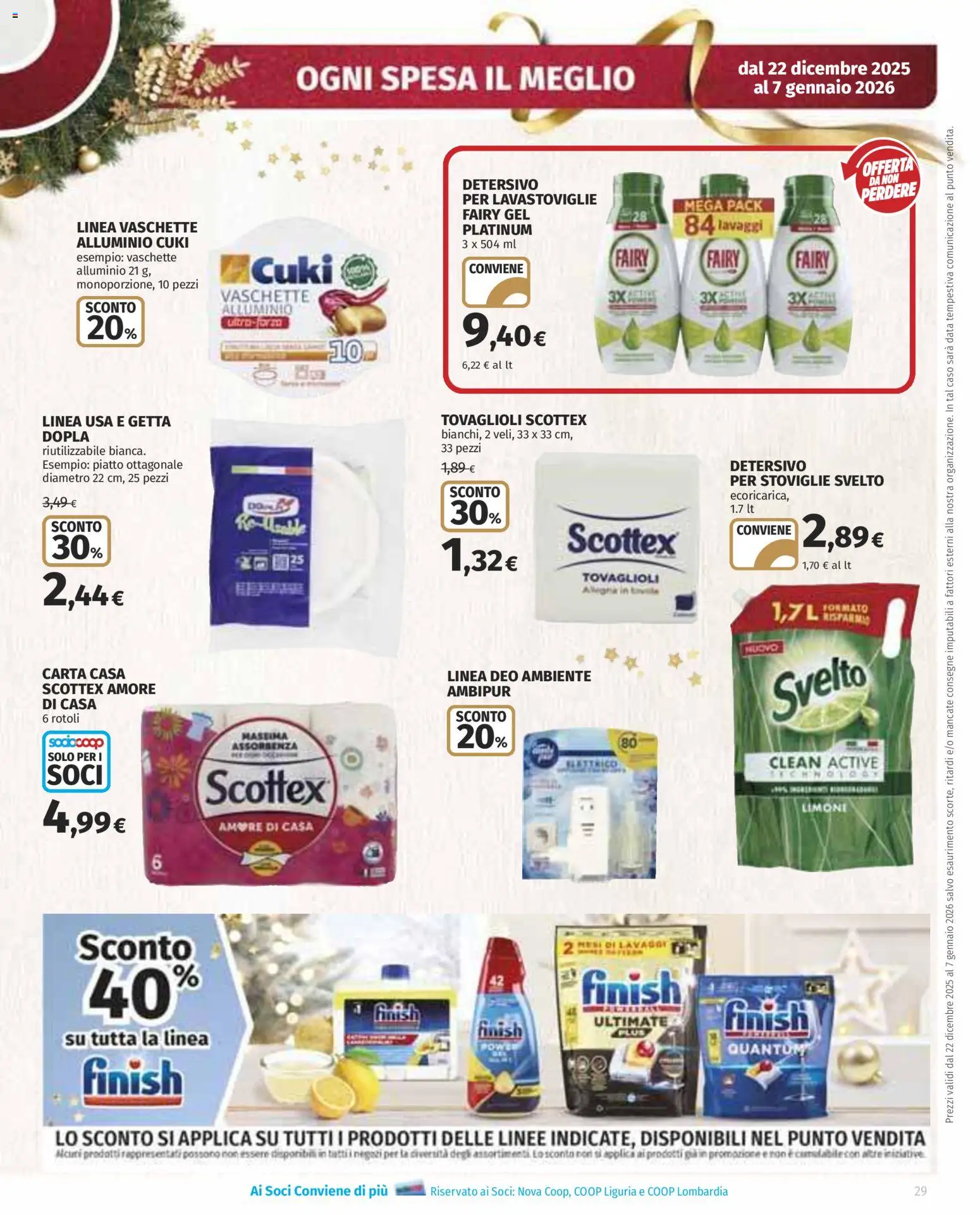 Volantino Ipercoop del 22.12.2025 | Pagina: 29 | Prodotti: Limone, Lavastoviglie, Piatto, Vaschette