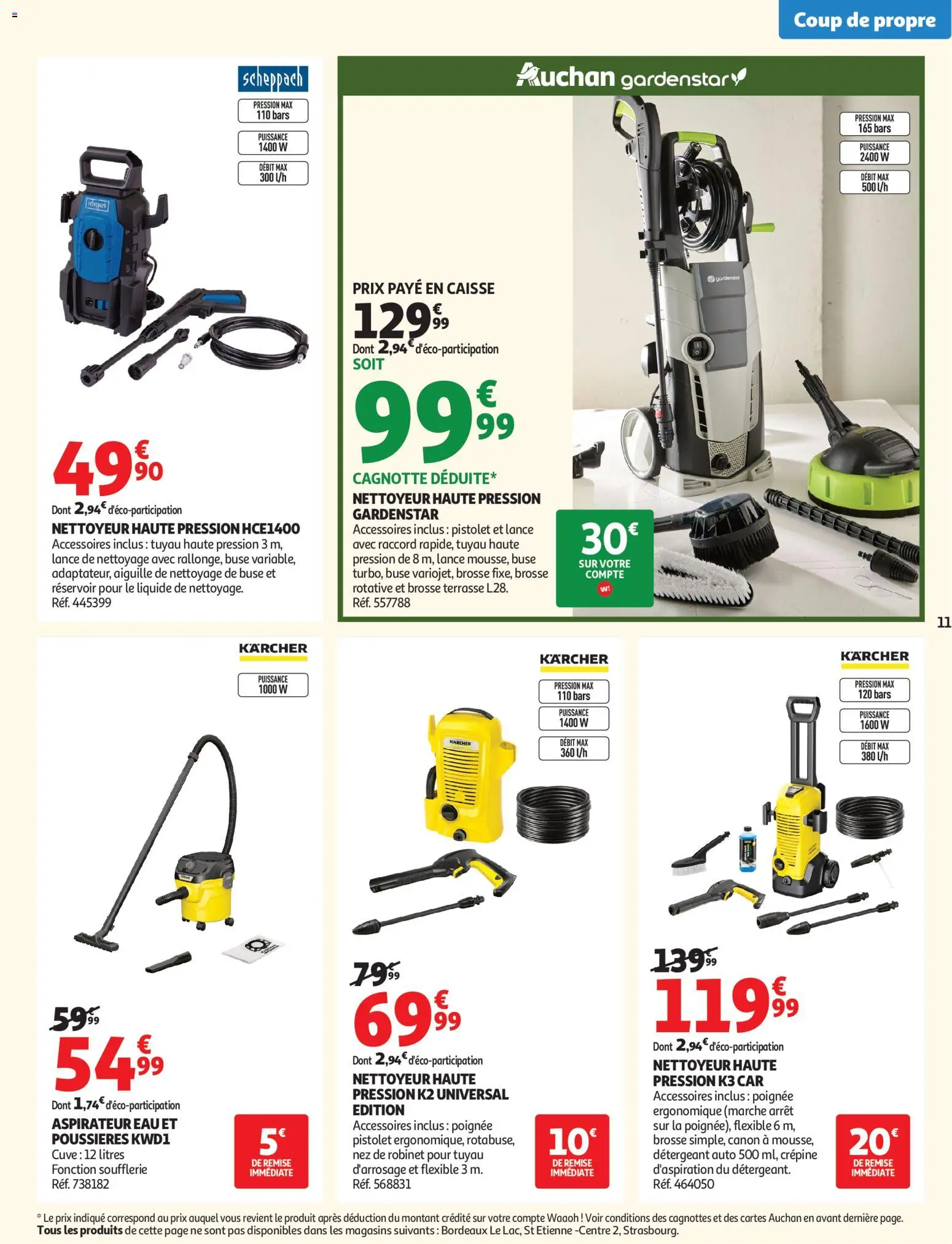 {H1} | Page: 11 | Produits: Robinet, Aspirateur, Nettoyeur haute pression, Brosse