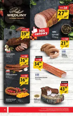 Pogląd oferty "Arhelan Gazetka" - ważna od 16.01.2026 | Strona: 4 | Produkty: Delikatesy, Boczek, Żubrówka, Wędliny