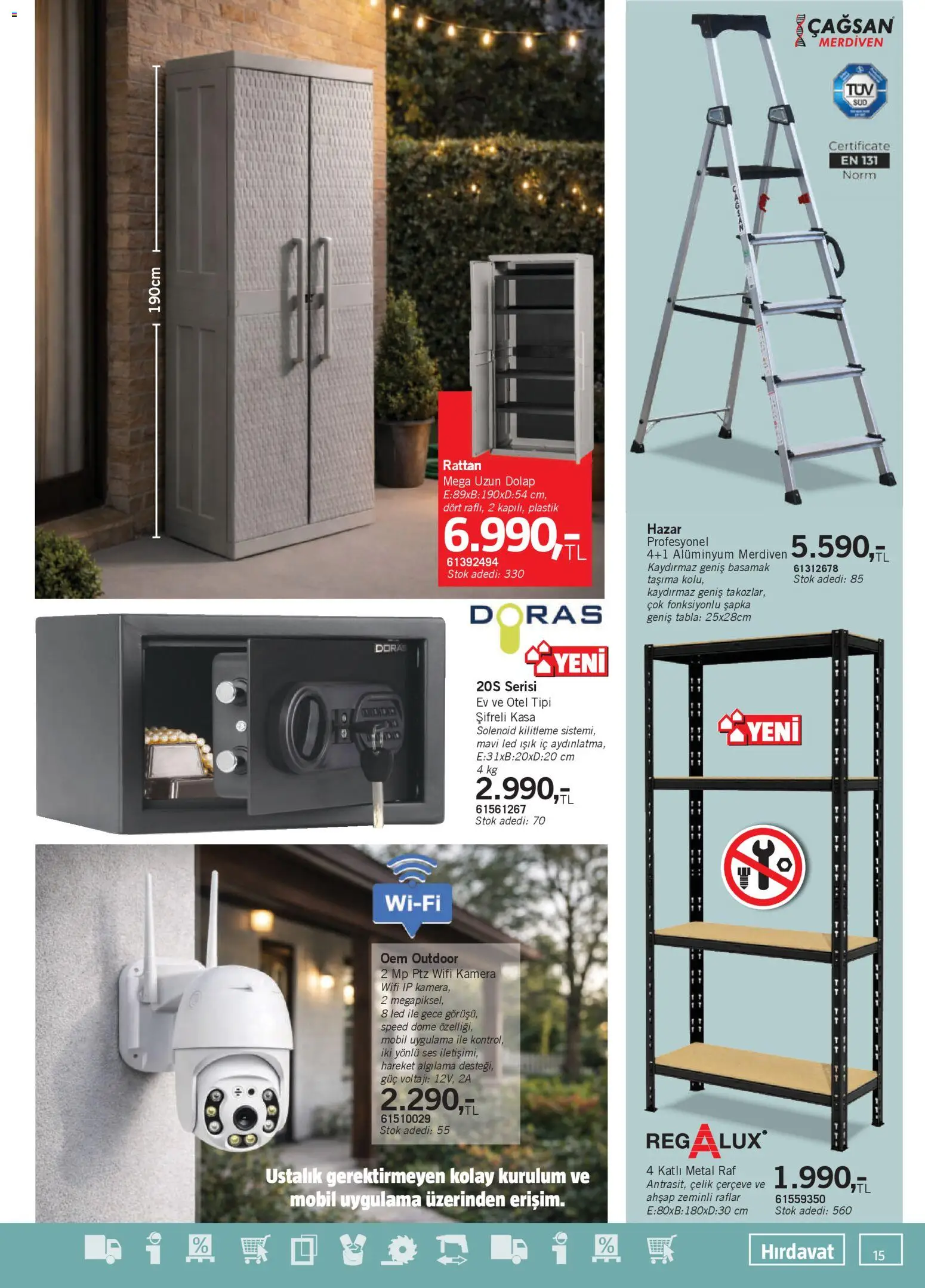 Bauhaus Katalog - 31.01.2026 tarihinden itibaren geçerlidir | Sayfa: 15 | Ürünler: Şapka, Ses, Kamera, Kasa