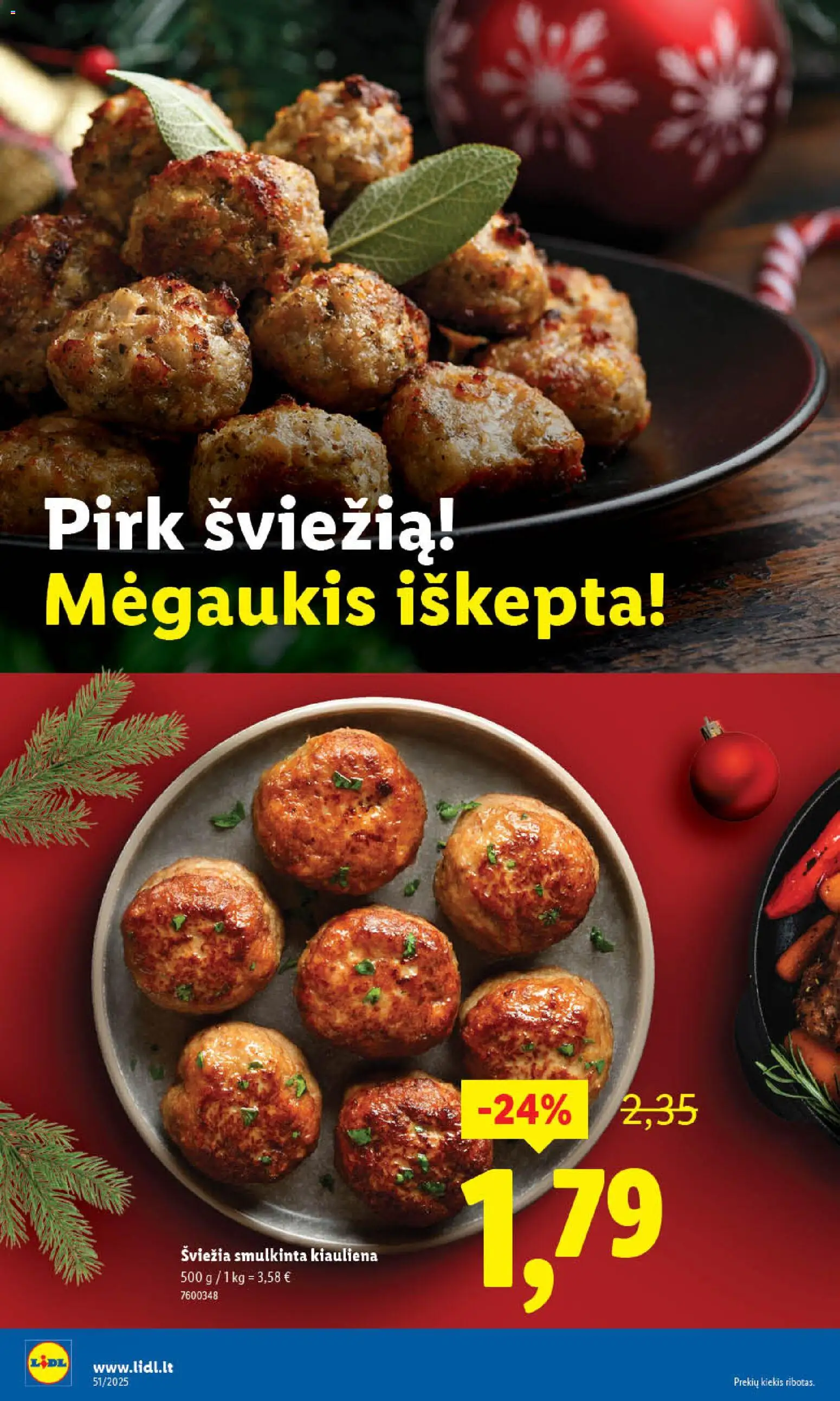 LIDL akcijos nuo 18.12.2025 | Puslapis: 18 | Prekių: Kiauliena
