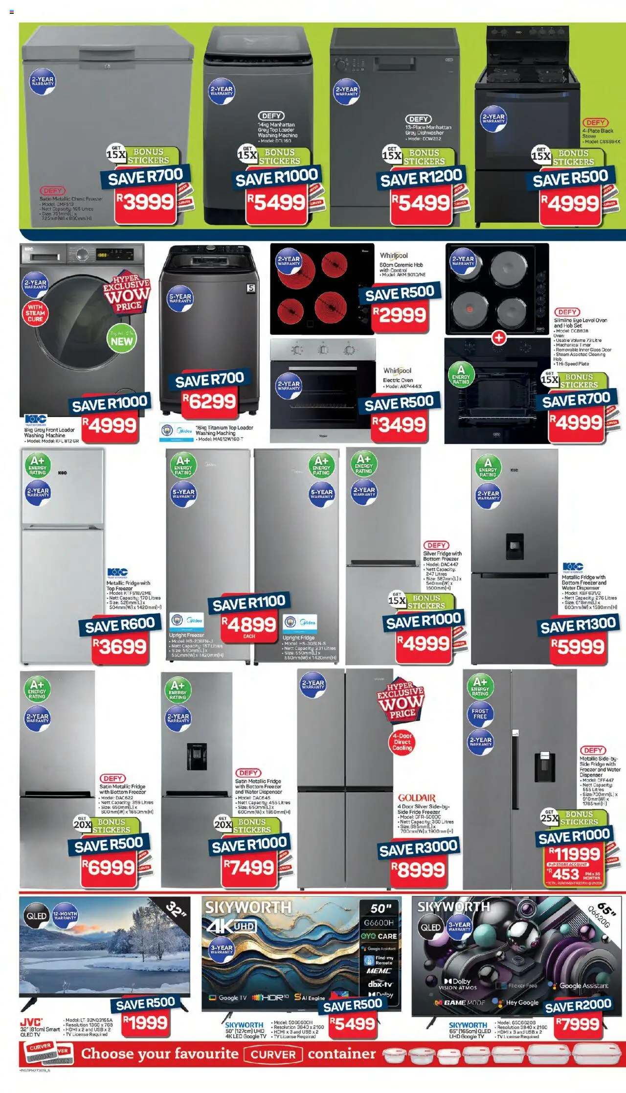 New Pick n Pay catalogue – valid from 22.09.2025 | Page: 6 | Products: Timer, Freezer, Washing machine, Stove