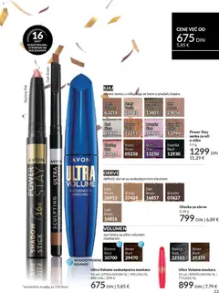 Ultra Volume vodootporna maskara, vodootporna maskara 10 ml | 67500,00DIN/1L | 585,00€/1L - pregled AVON kataloga - važi od 29.12.2025 | Strana: 35