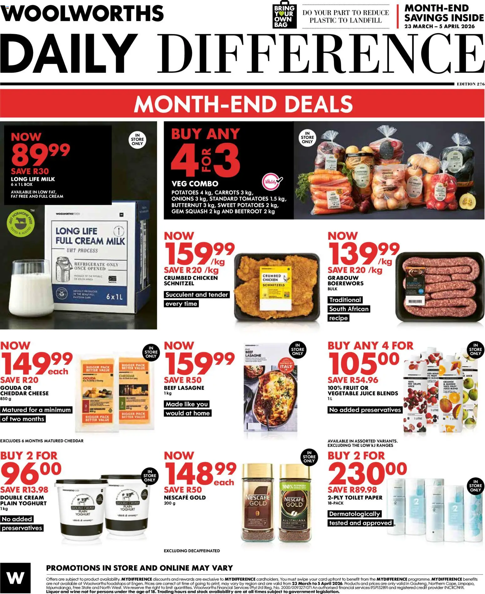 New Woolworths catalogue – valid from 23.03.2026 | Page: 12 | Products: Milk, Juice, Beef, Carrots