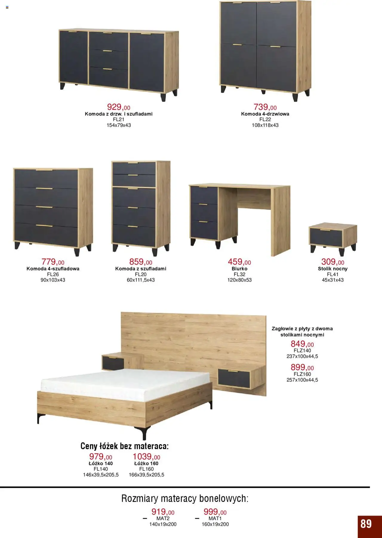 Bodzio Katalog od 01.07.2025 | Strona: 89 | Produkty: Plyty, Komoda, Stolik nocny, Biurko