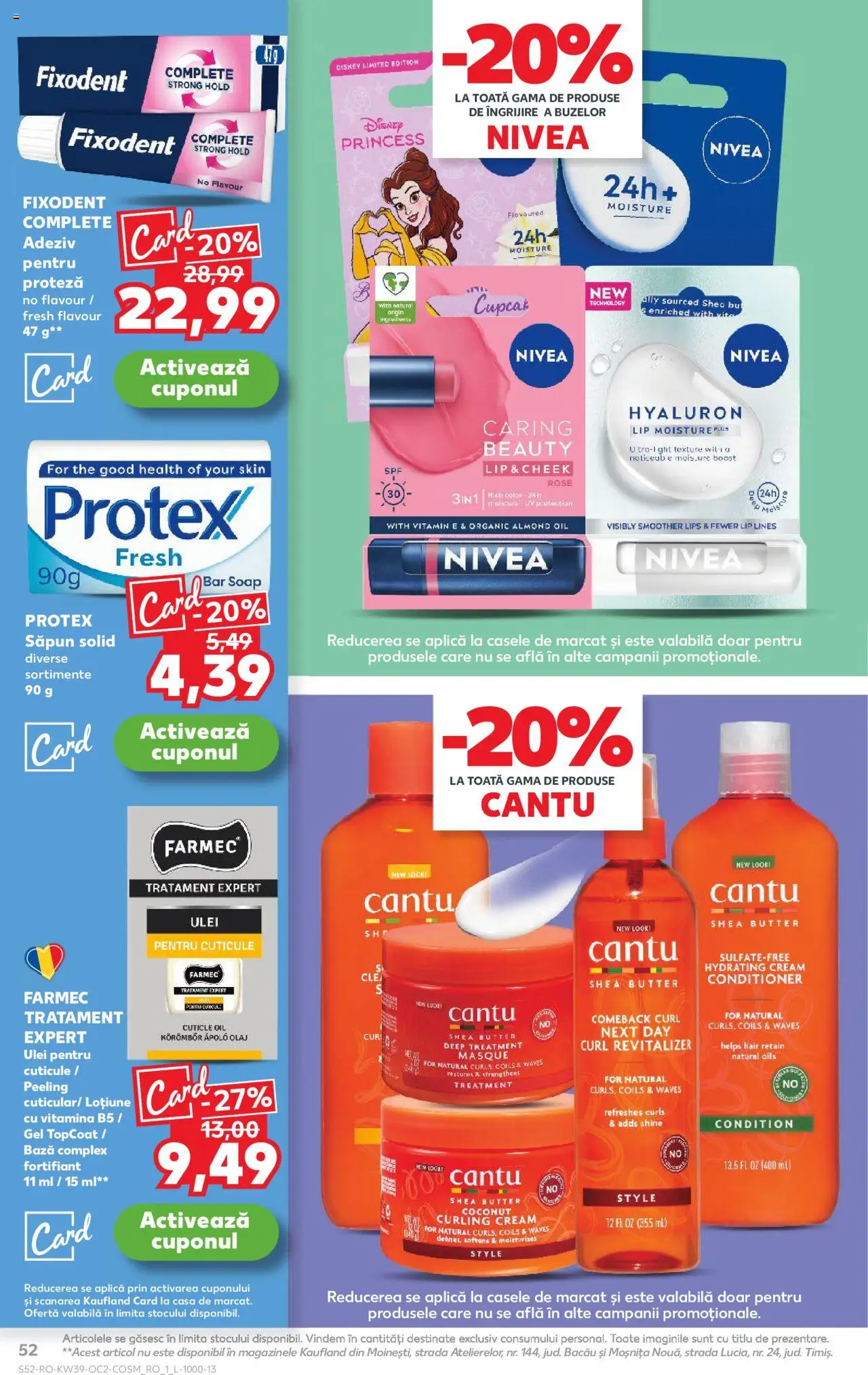 Kaufland RO akciós ujság - amely érvényes a következő dátumtól: 24.09.2025 | Oldal: 52 | Termékek: Olaj