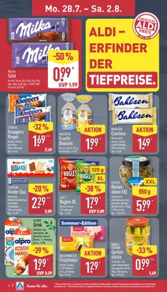 Aldi Prospekt 	 - gültig ab dem 28.07.2025 | Seite: 6 | Produkte: Gewicht, Alpro, Paprika, Knoppers