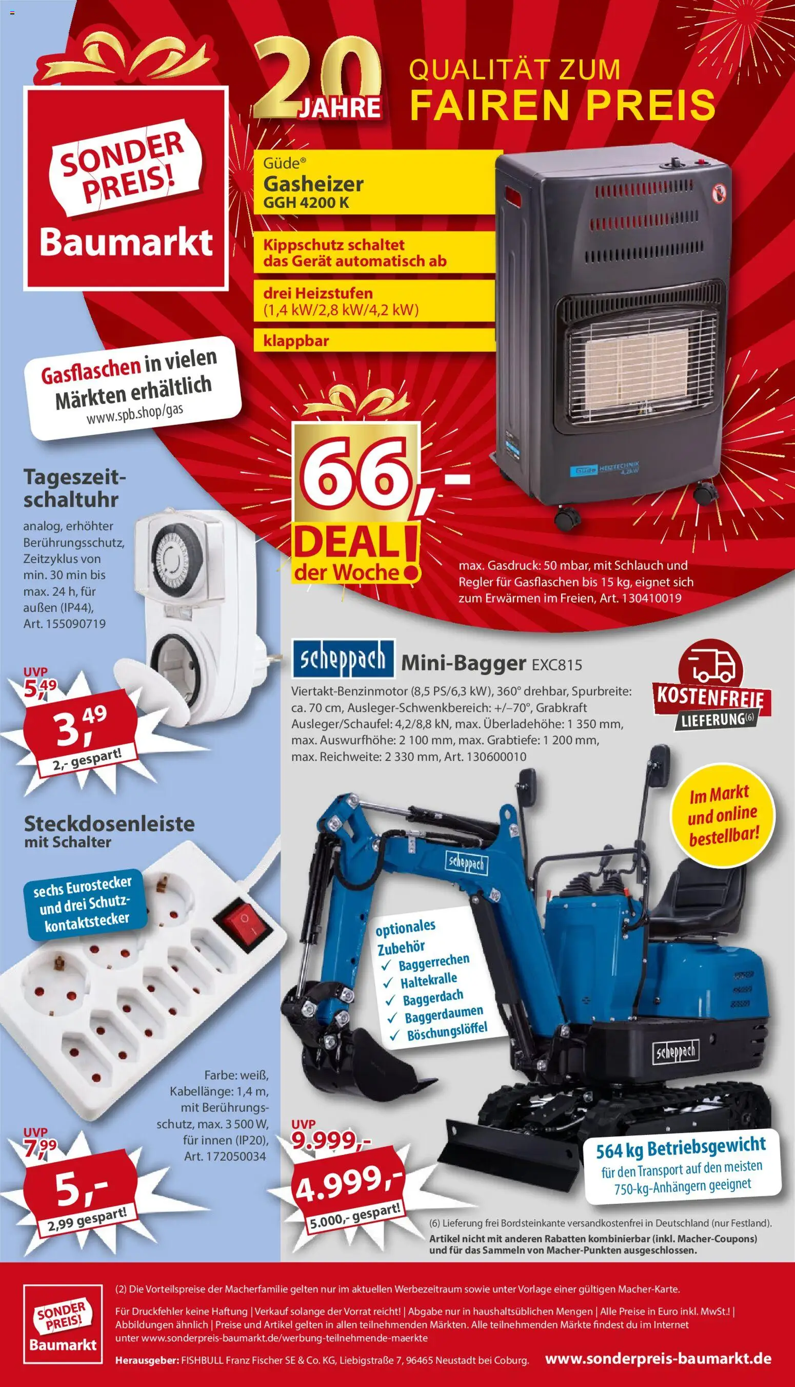 Sonderpreis Baumarkt Prospekt 	 – gültig ab 22.11.2025 | Seite: 20