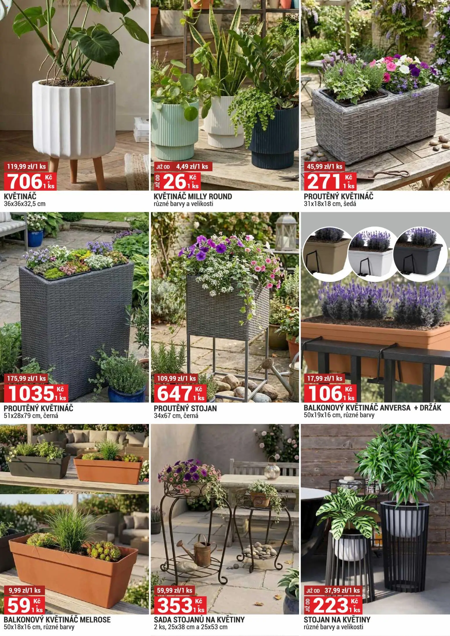 Merkury Market leták od 01.04.2026 | Strana: 4 | Produkty: Stojan na květiny, Květiny, Květináč, Barvy