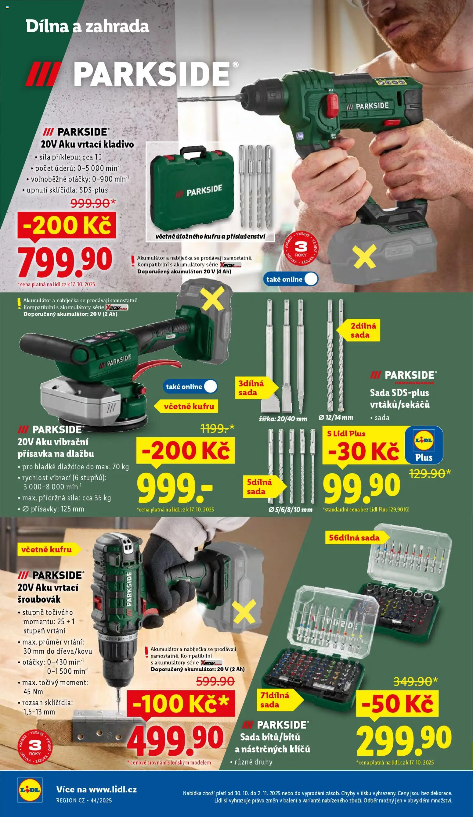 Lidl leták od 30.10.2025 | Strana: 32 | Produkty: Parkside, Zahrada, Šroubovák, Kladivo