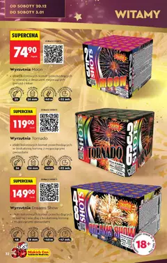 Pogląd oferty "Wyrzutnia Moon, efekt kolorowych komet przechodzących w wierzbę z deszczem migoczących gwiazd i iskier" - ważna od 13.12.2025 | Strona: 32