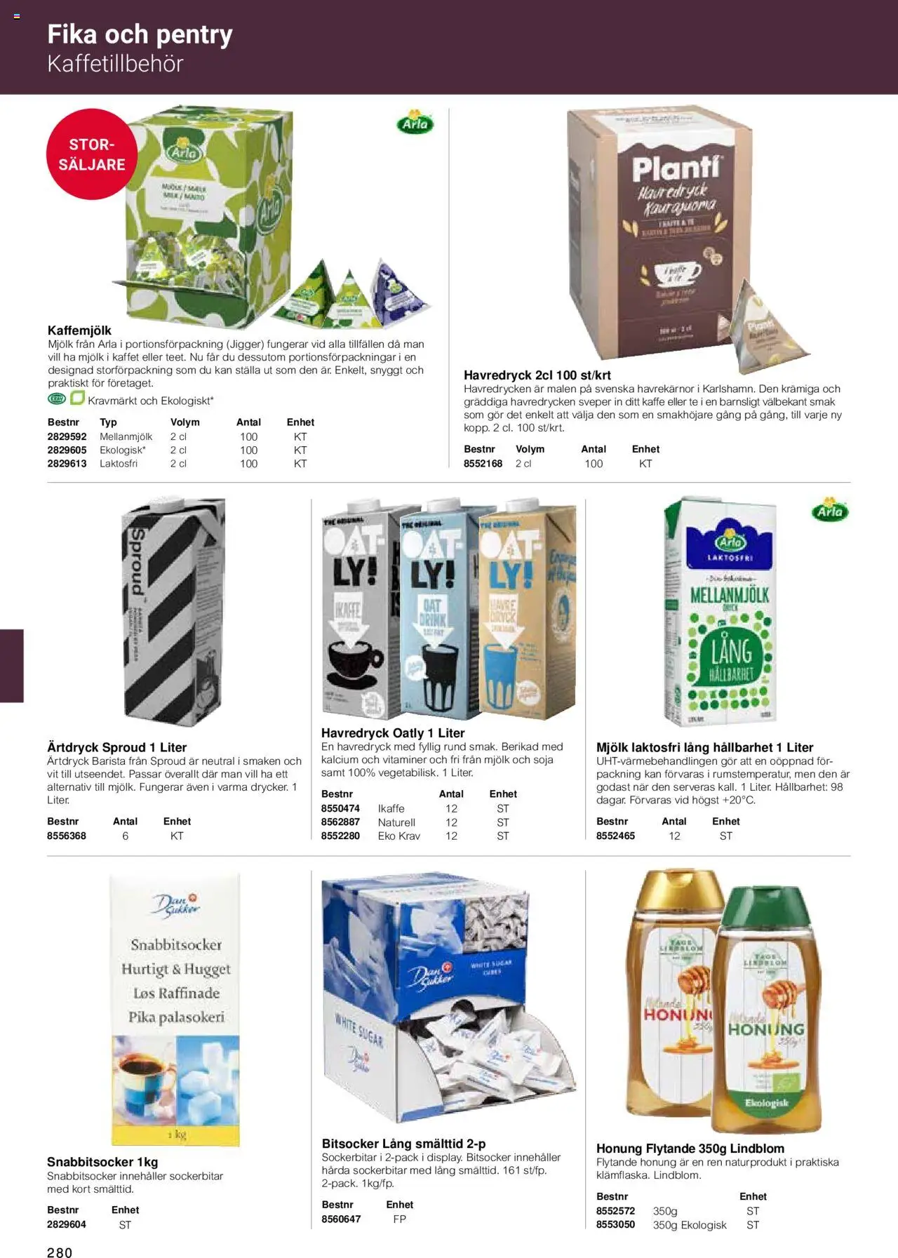 Office Depot reklamblad aktuell från 15.02.2024 | Sida: 282 | Produkter: Soja, Mjölk, Kaffe, Te
