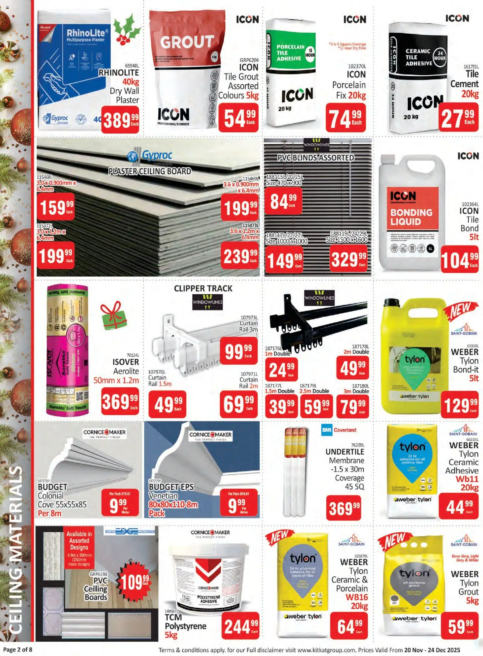 New KIT KAT Cash & Carry catalogue – valid from 20.11.2025 | Page: 2 | Products: Tile grout, Light, Adhesive, Plaster