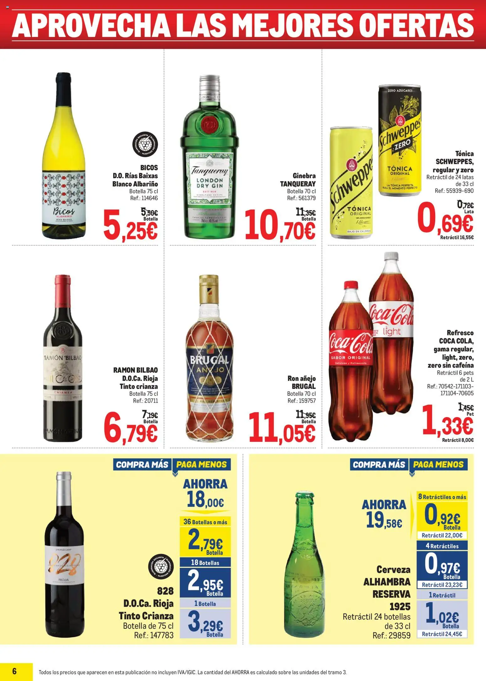 Makro Precios Canarias │ válido desde el 06.04.2026 | Página: 6 | Productos: Ron, Cerveza, Ginebra