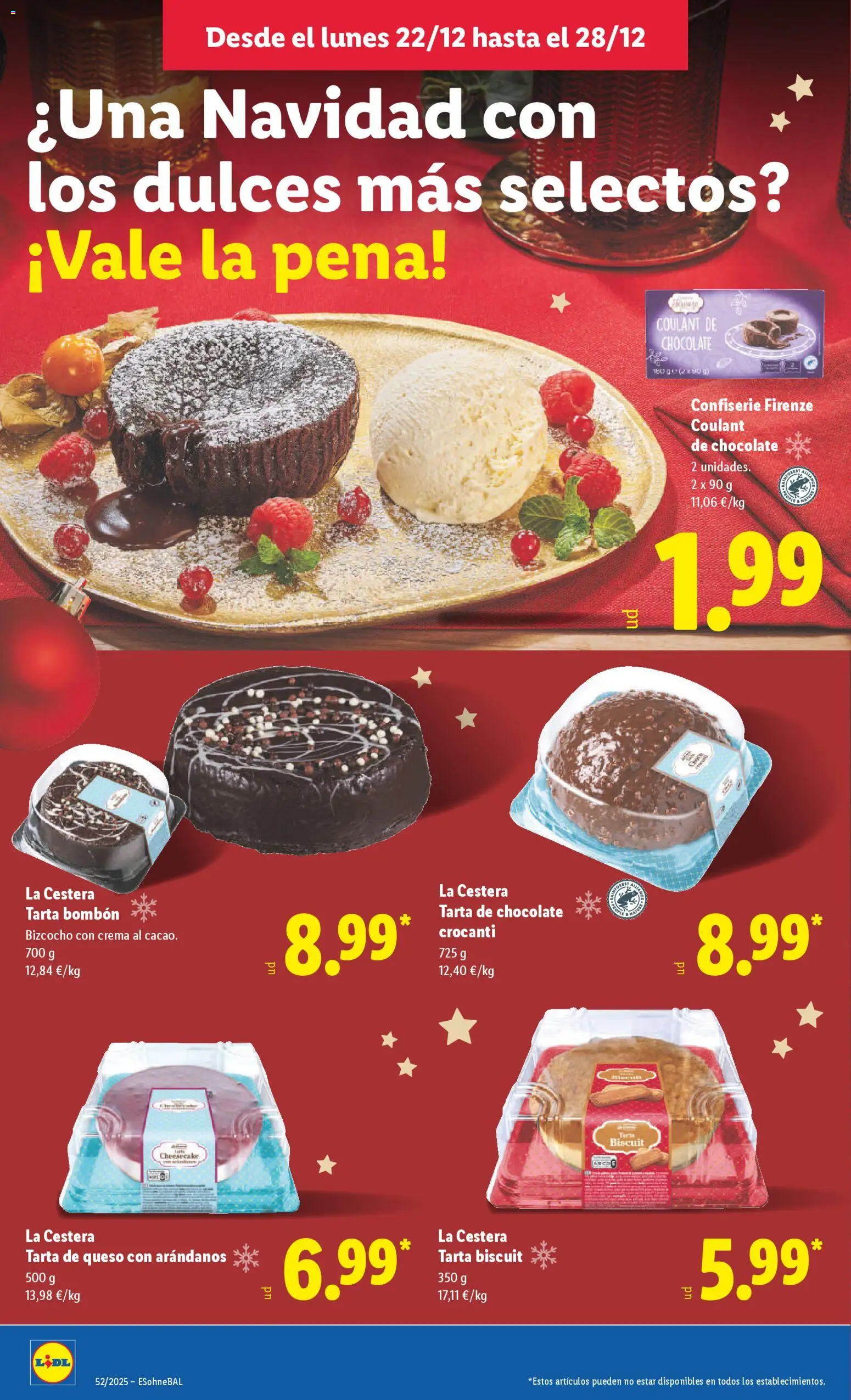 Lidl folleto │ válido desde el 22.12.2025 | Página: 30 | Productos: Queso, Chocolate, Crema, Bizcocho