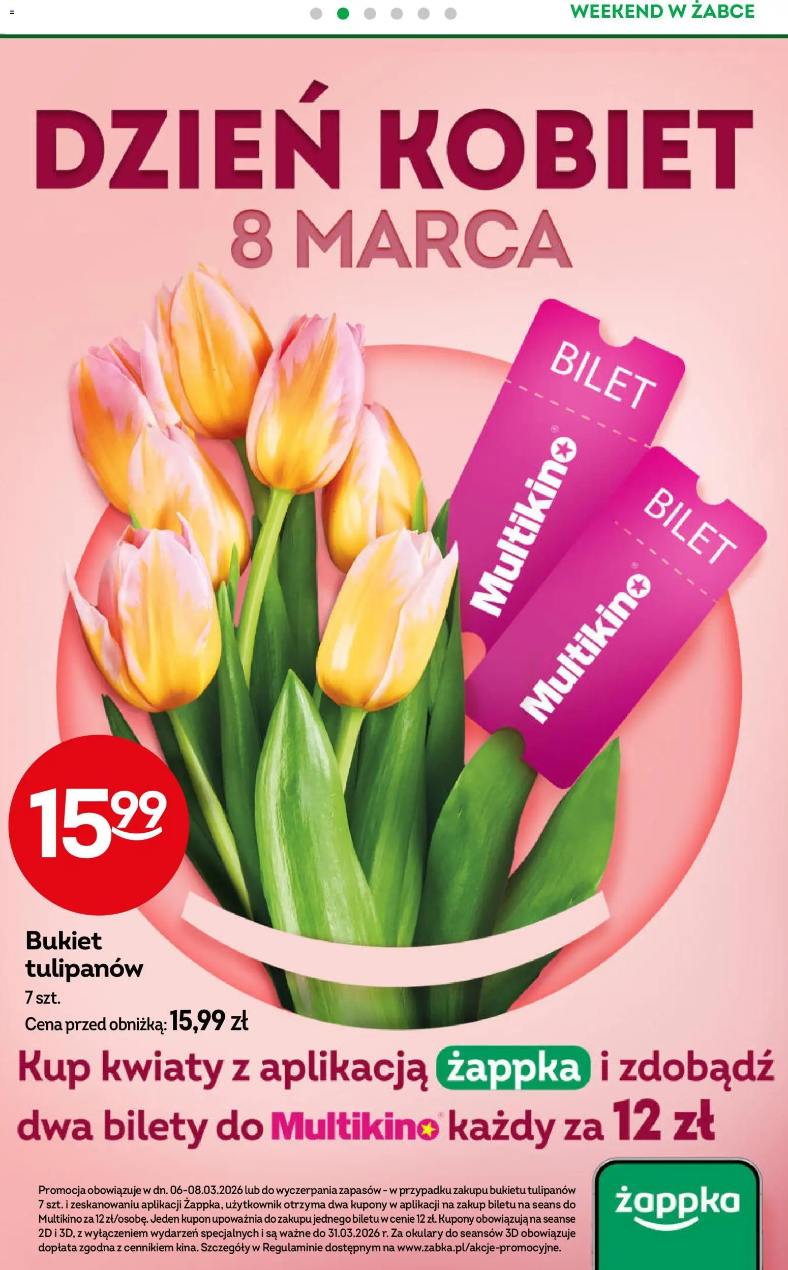 Żabka gazetka - Weekendowe promocje od 06.03.2026 | Strona: 3 | Produkty: Okulary, Kwiaty