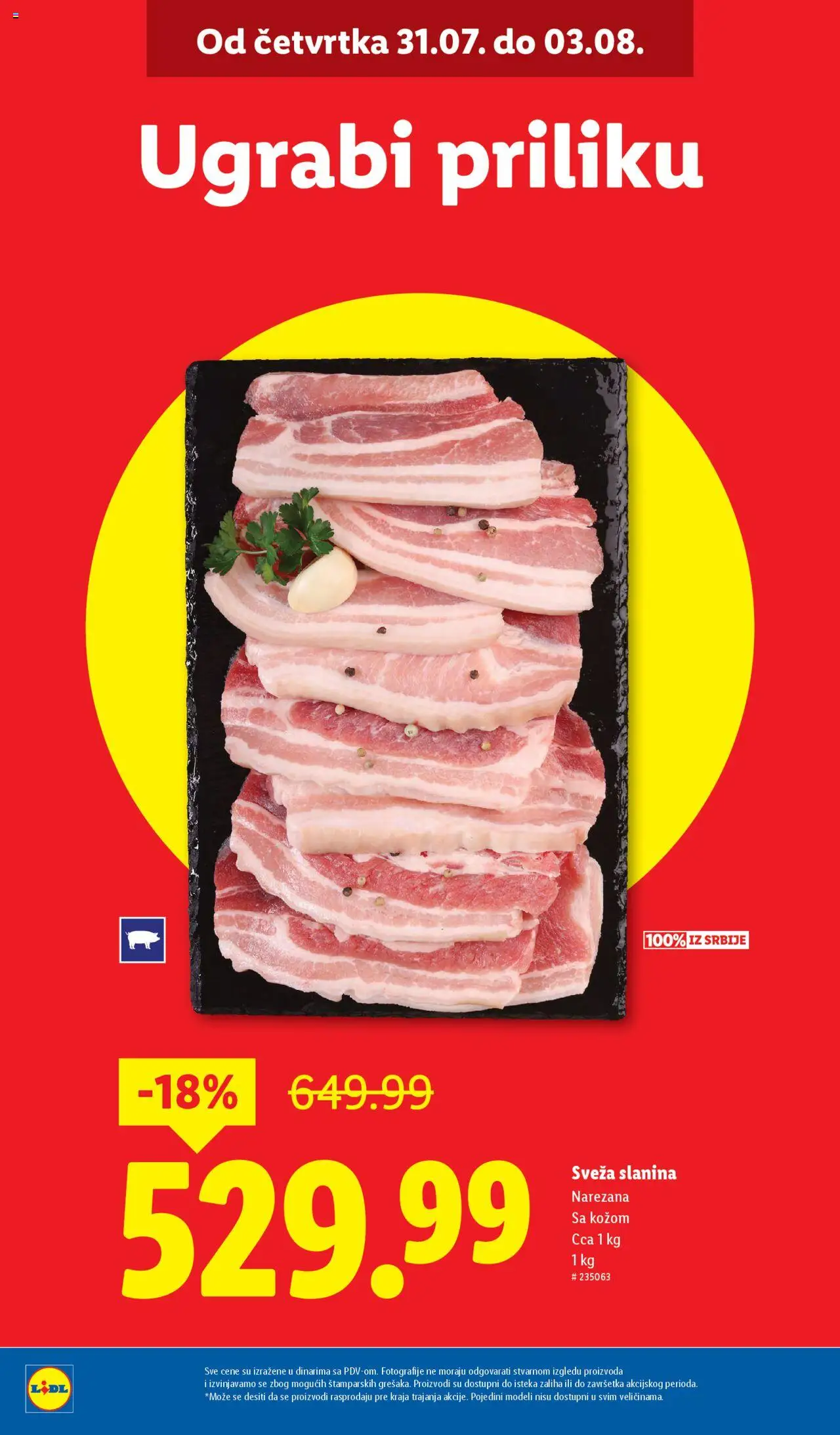 Lidl katalog - važi od 31.07.2025 | Strana: 2 | Proizvode: Slanina