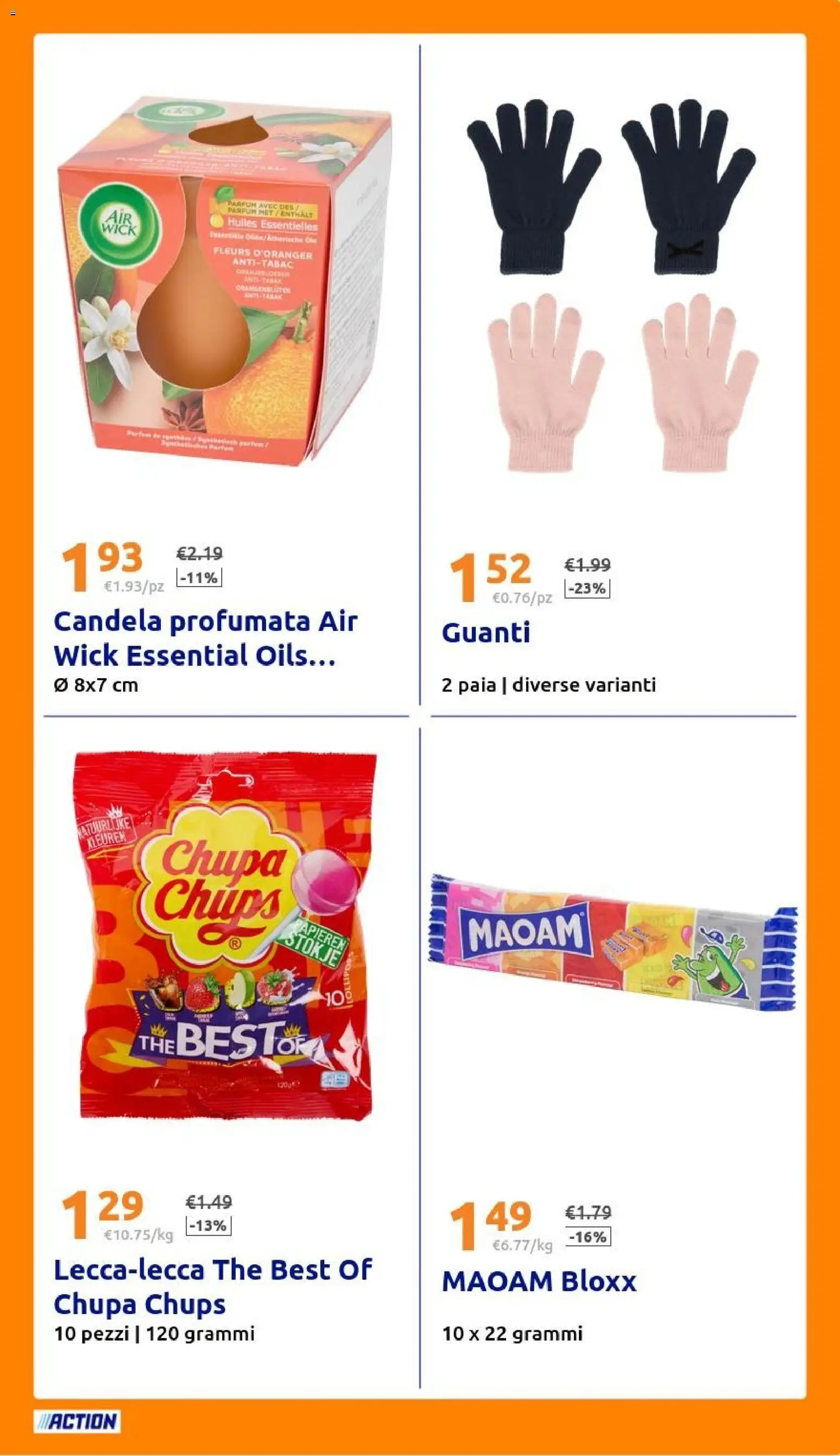 Volantino Action del 17.12.2025 | Pagina: 19 | Prodotti: Guanti, The, Candela