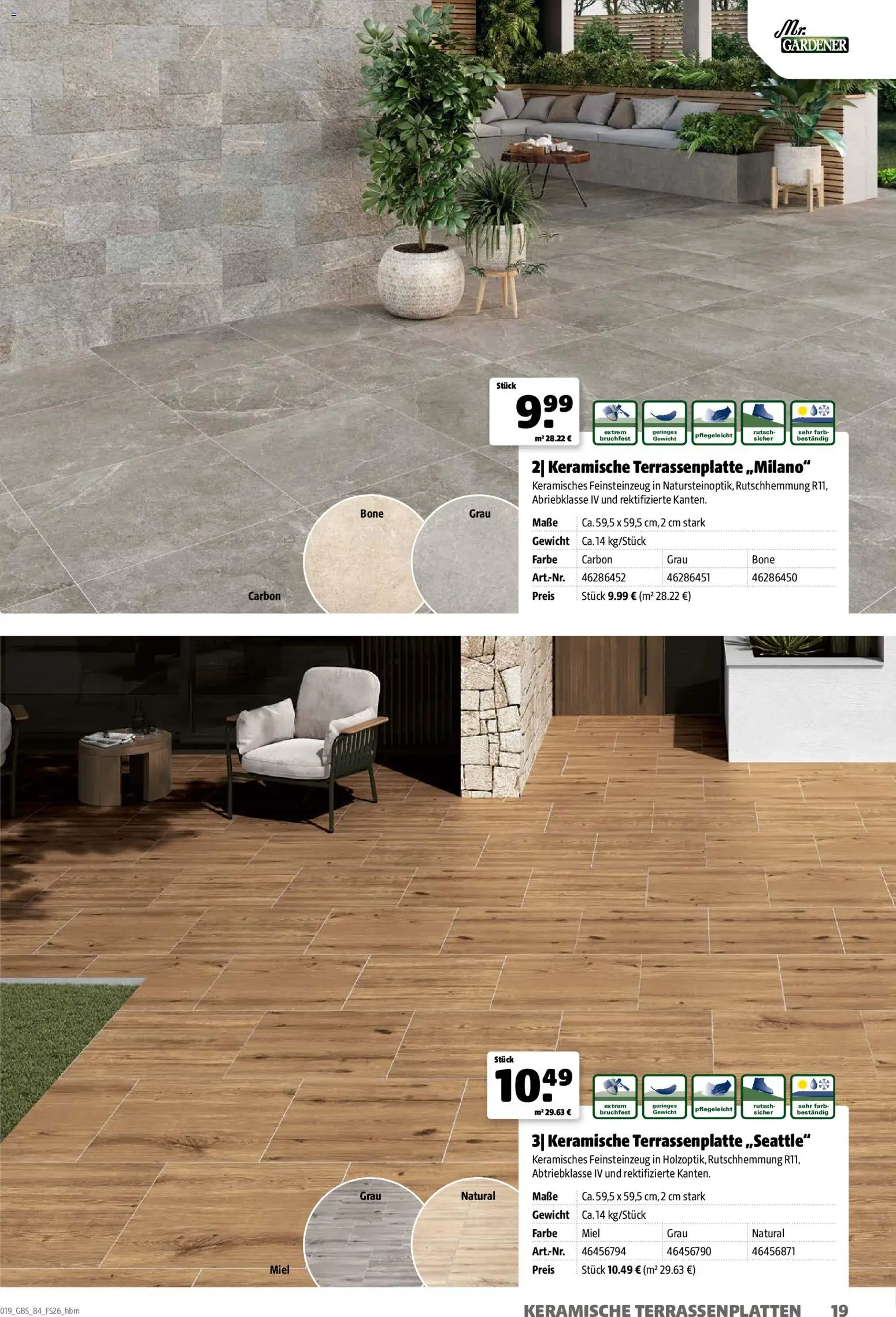 Hagebau Gartenbaustoffsortiment – gültig ab 02.03.2026 | Seite: 19 | Produkte: Gewicht