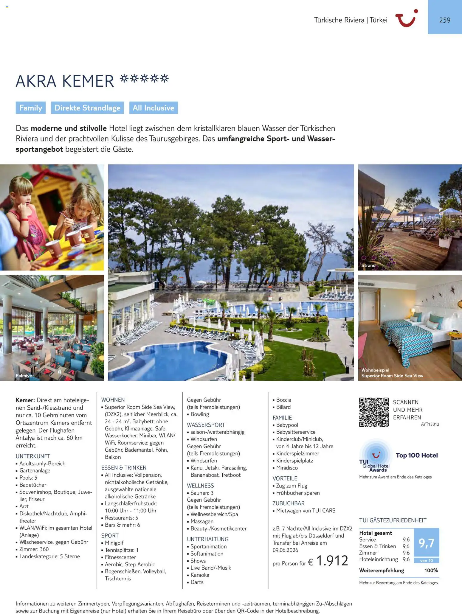 Aida  Südeuropa & Nordafrika 2026/27 – gültig ab 01.01.2026 | Seite: 259 | Produkte: Top, Babybett, Wasser, Uhr