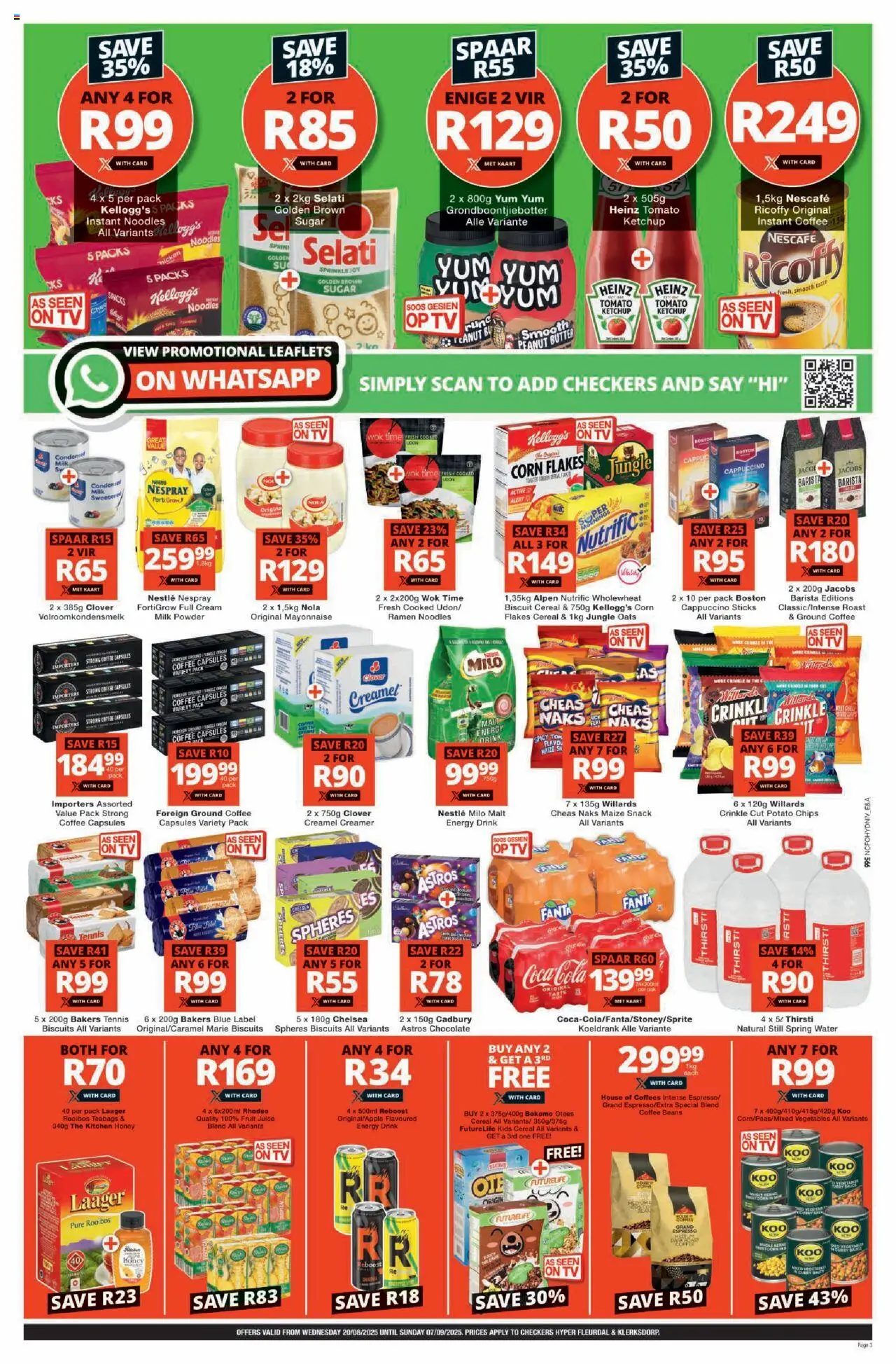 Checkers Northern Cape - Hyper Price Drop Promotion  │ valid from 20.08.2025 | Page: 3 | Products: Corn, Beans, Butter, Juice