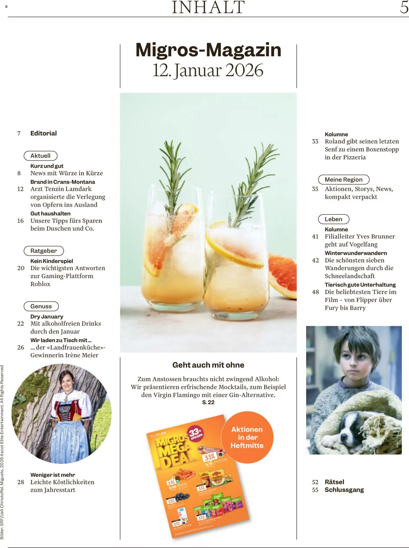 Migros Magazin – gültig ab 12.01.2026 | Seite: 5 | Produkte: Tisch, Bilder