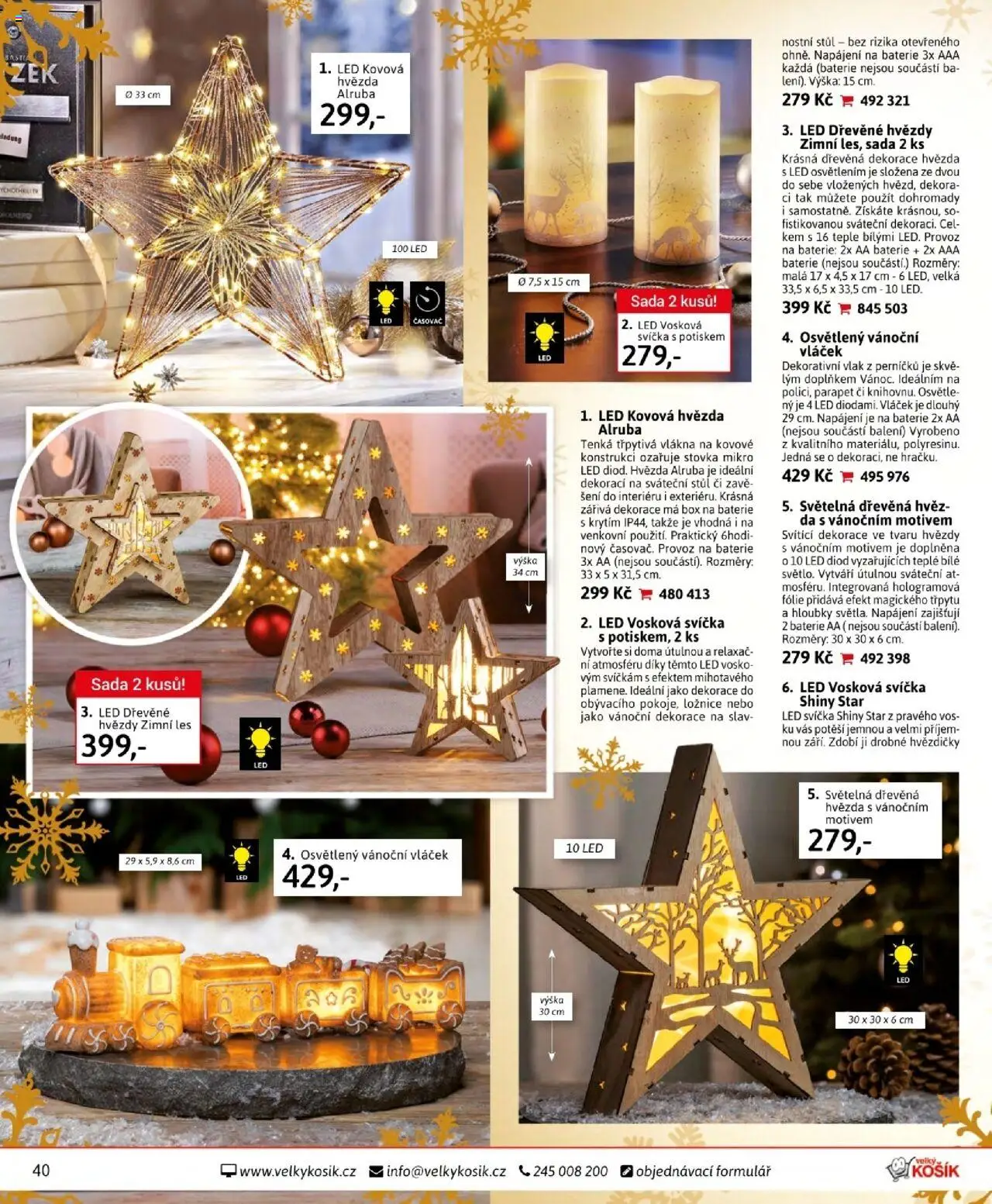 Velký Košík katalog říjen od 01.10.2025 | Strana: 40 | Produkty: Fólie, Baterie AA, Svíčka, Dekorace