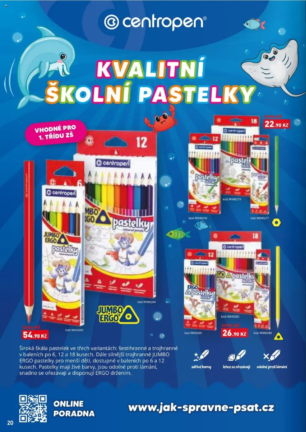 Wiky katalog - Škola 2025 od 04.08.2025 | Strana: 20 | Produkty: Pastelky, Barvy