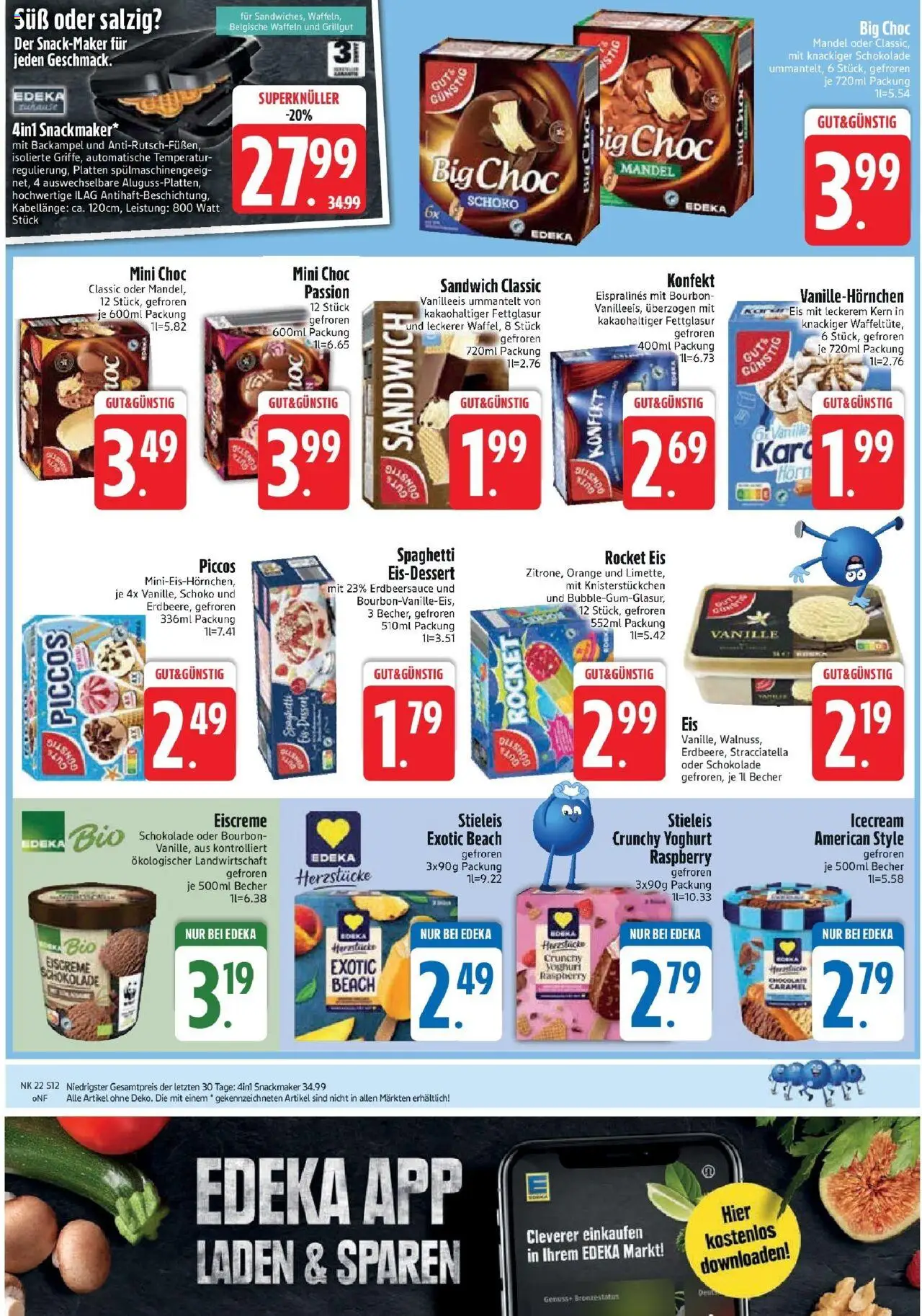 Edeka prospekt Bodenwöhr	 - gültig ab dem 25.05.2025 | Seite: 14 | Produkte: Schokolade, Eiscreme, Waffeln, Bourbon