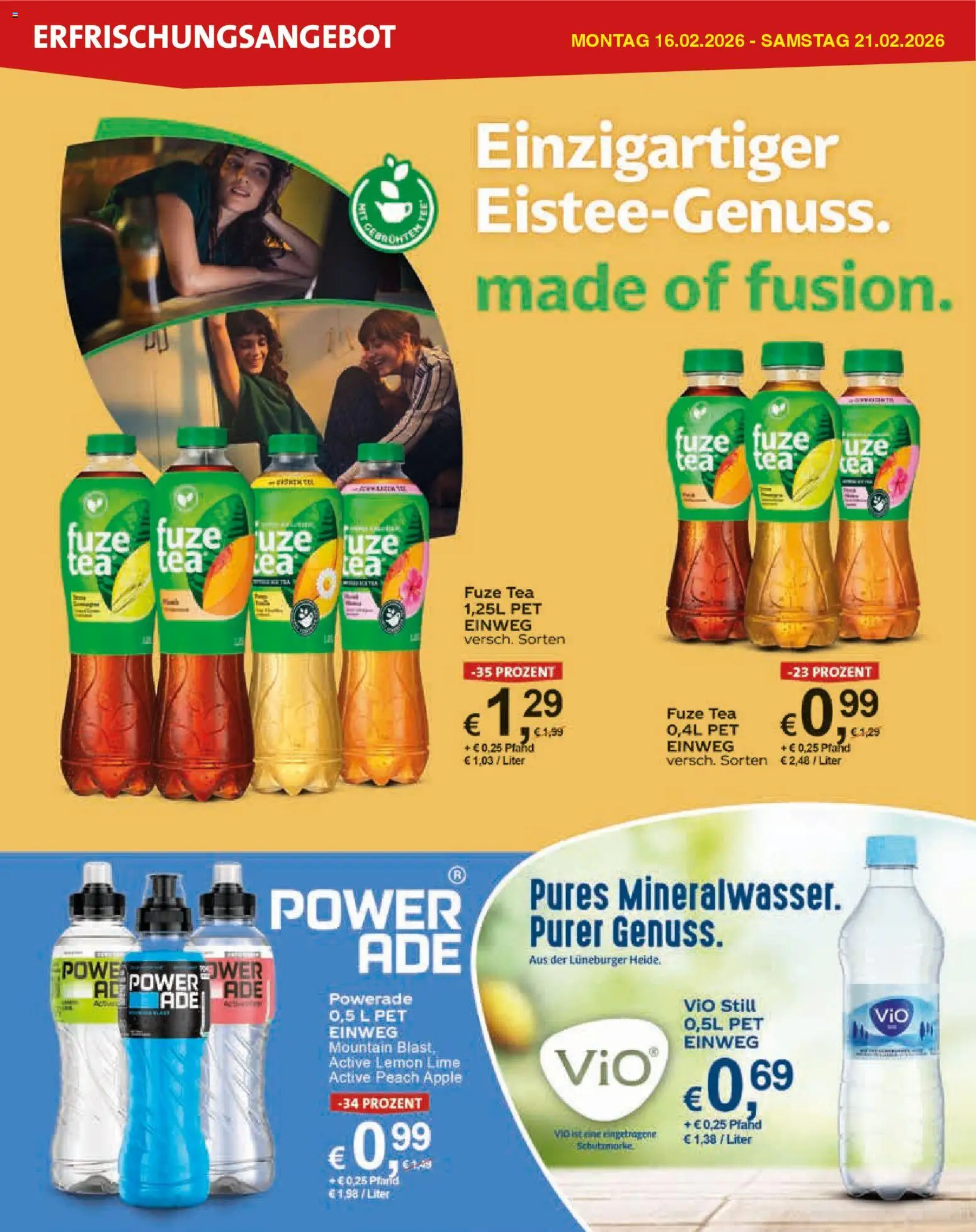 Lösch Depot Prospekt – gültig ab 16.02.2026 | Seite: 2 | Produkte: Fuze tea, Apple, Powerade