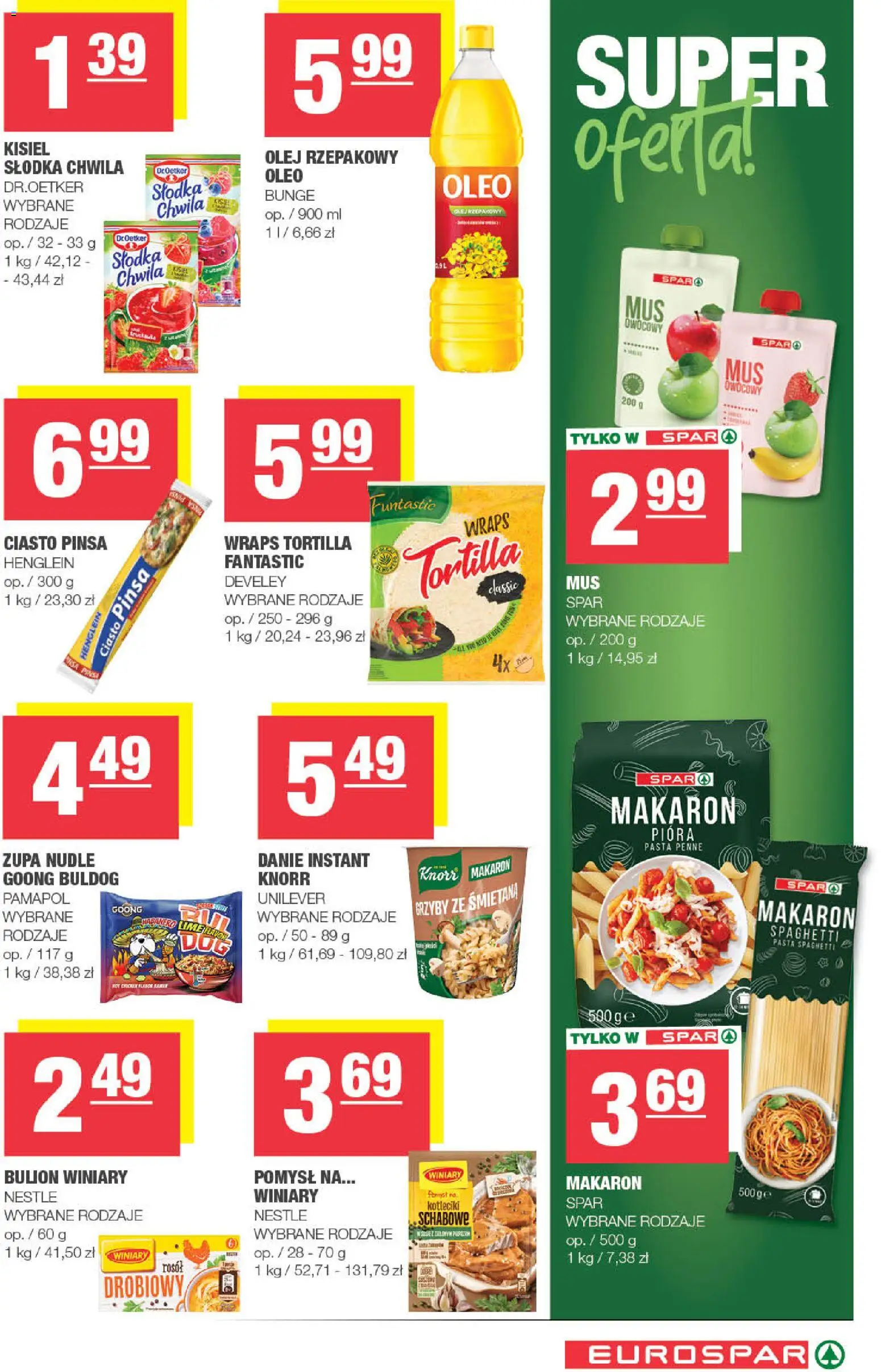 Spar Gazetka - Eurospar od 07.01.2026 | Strona: 11 | Produkty: Olej rzepakowy, Penne, Zupa, Makaron