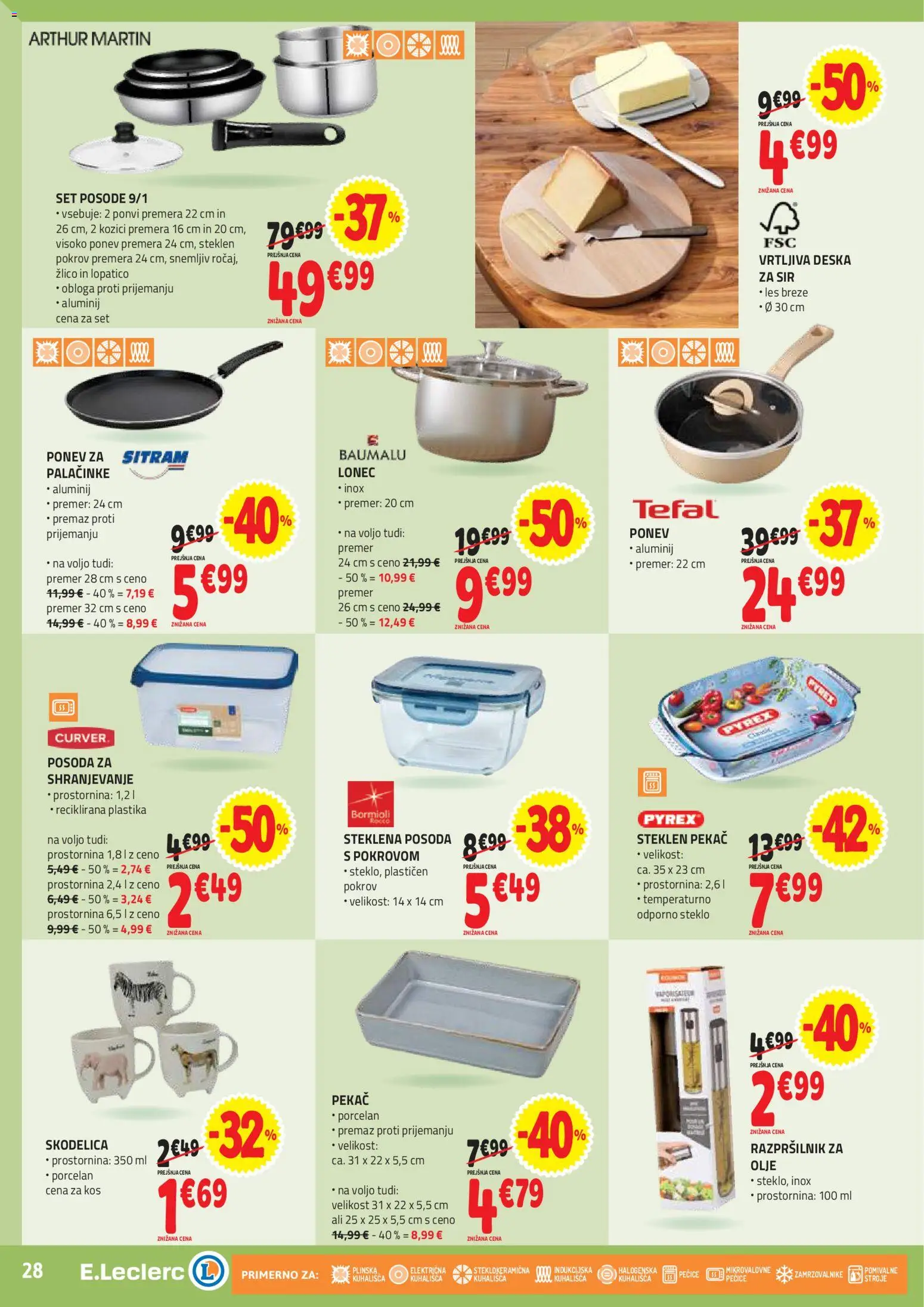 Novi E.leclerc katalog ponudbe – veljaven od 29.10.2025 | Stran: 28 | Izdelki: Skodelica, Kos, Palačinke, Olje