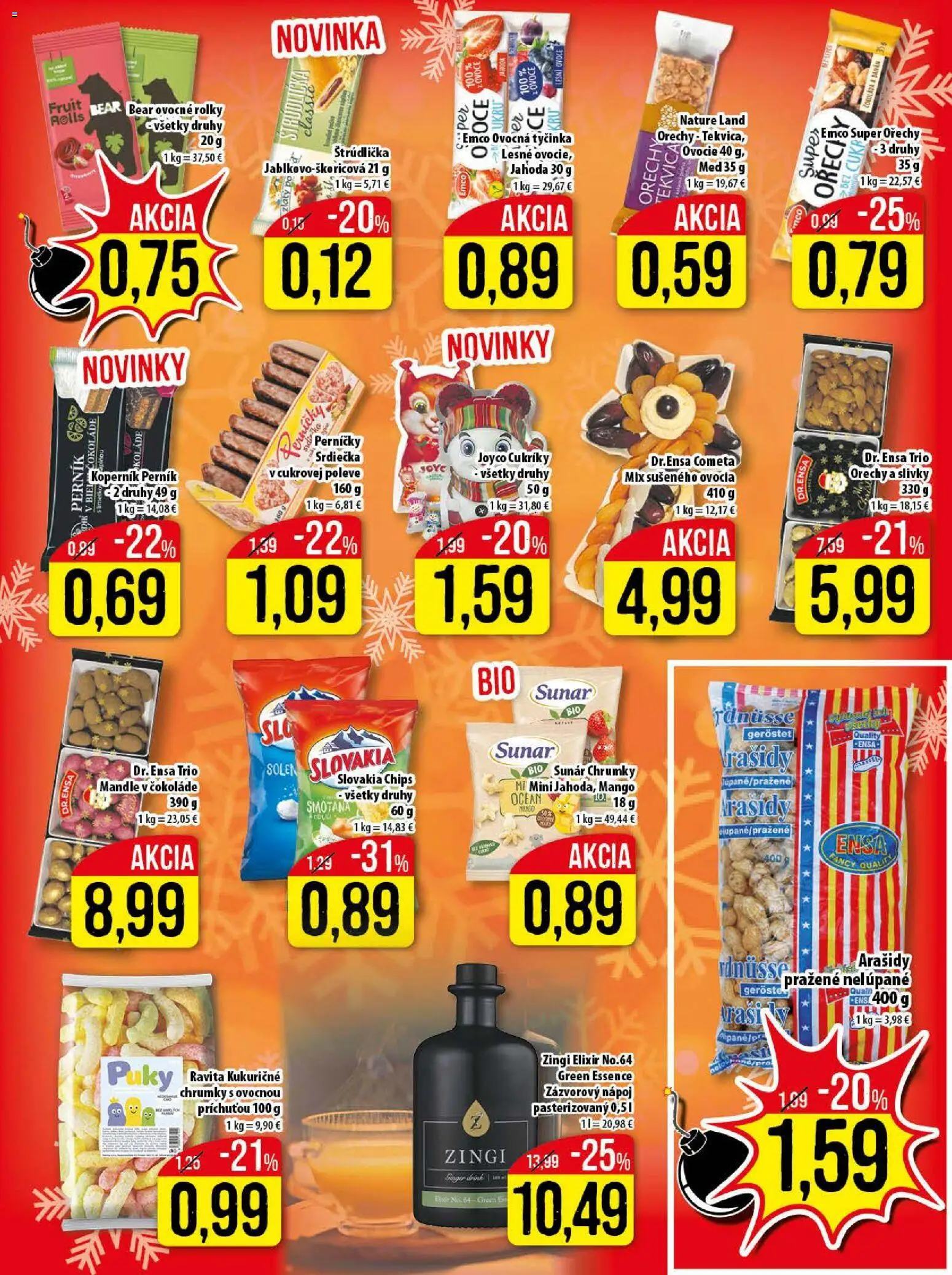 Nové Klas akcie – leták je platný od 01.12.2025 | Strana: 11 | Produkty: Orechy, Mango, Arašidy, Slivky