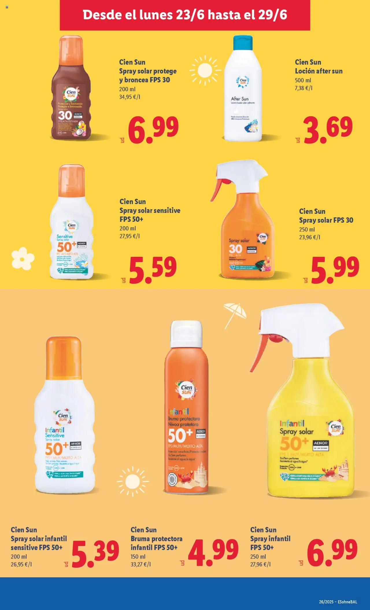 Lidl catálogo de bazar MAD │ válido desde el 23.06.2025 | Página: 7 | Productos: Spray solar, Spray solar infantil