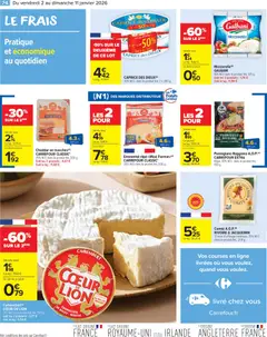 Carrefour Market - Prévisualisation de Carrefour Market catalogue semaine 1 valide à partir de 02.01.2026 | Page: 26 | Produits: Emmental, Mozzarella, Lait, Cheddar