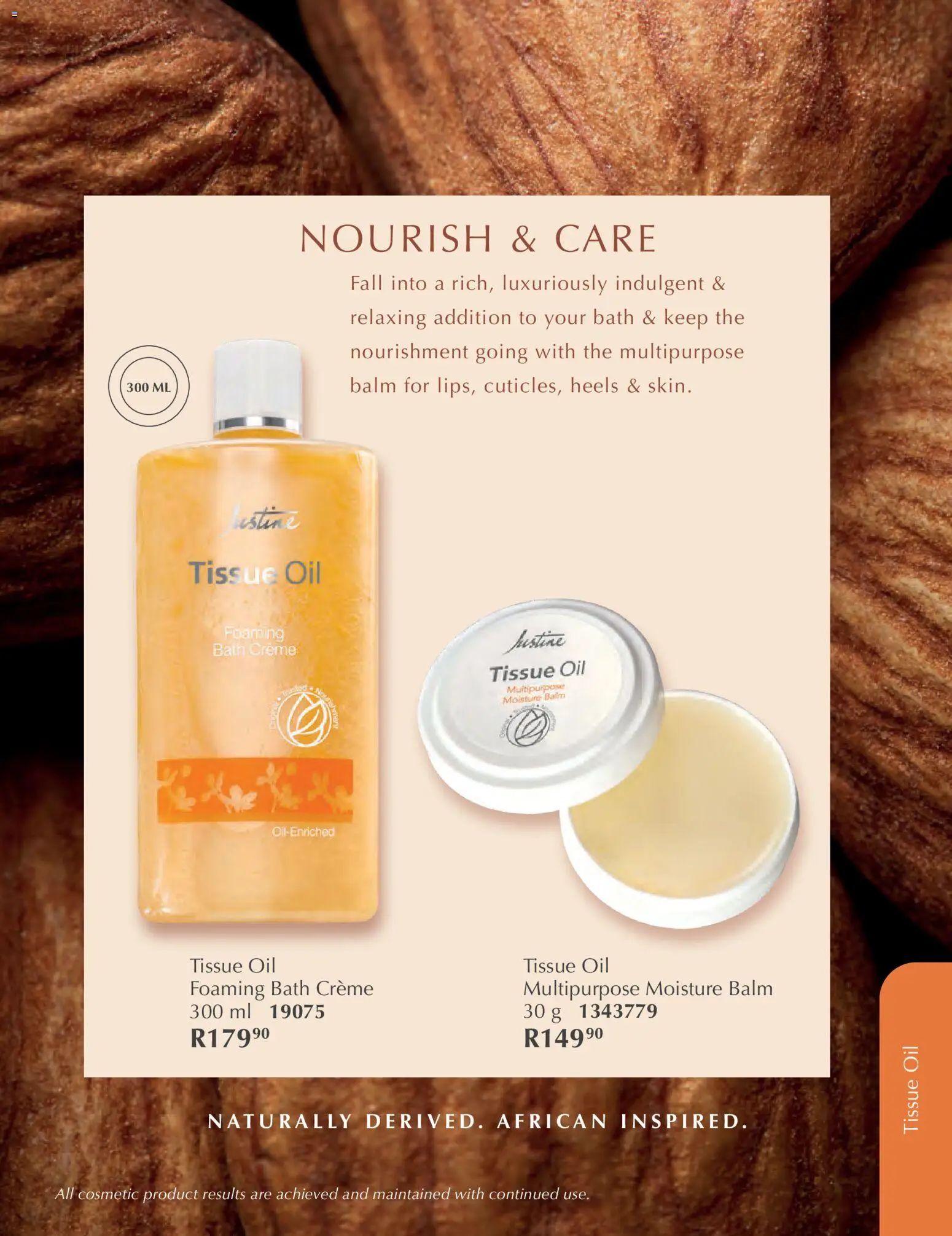 New Justine catalogue – valid from 01.02.2026 | Page: 92 | Products: Tissue oil, Bath, Oil, Moisture balm