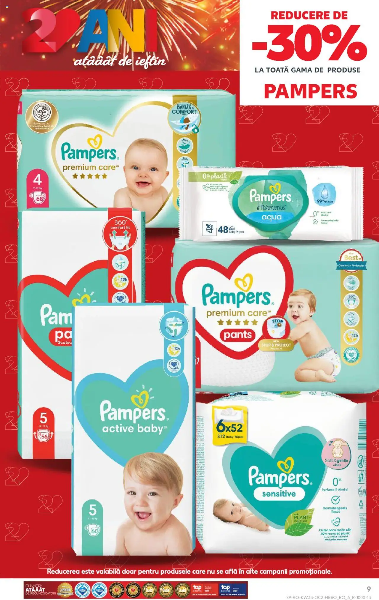 Kaufland RO akciós ujság - amely érvényes a következő dátumtól: 13.08.2025 | Oldal: 9 | Termékek: Pampers