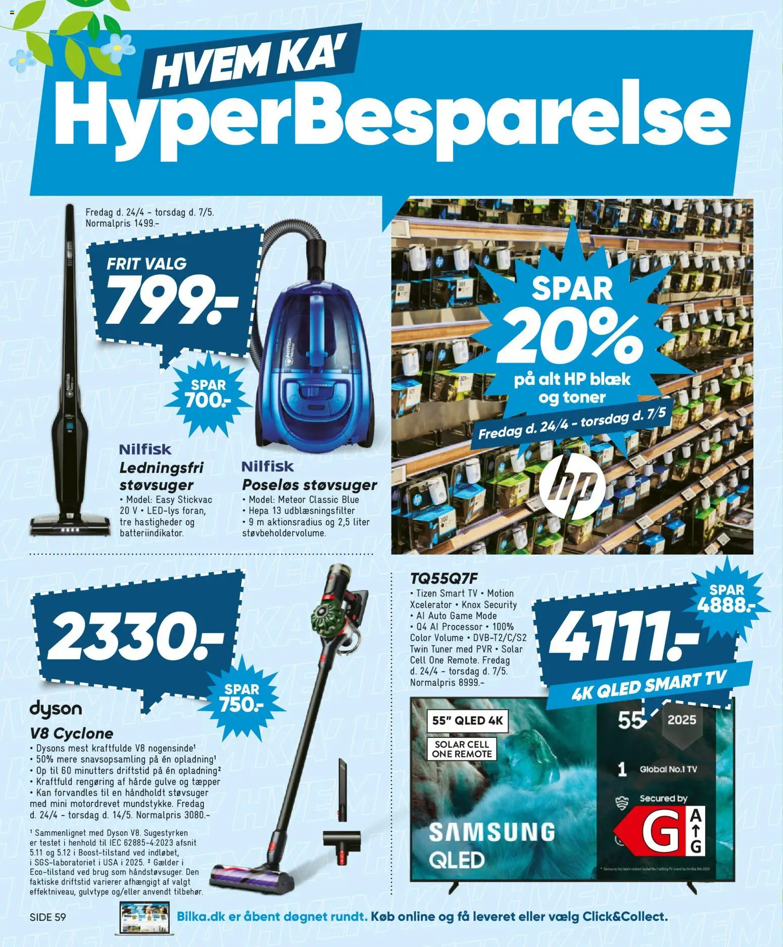 Bilka tilbudsavis – gyldig fra 01.05.2026 | Side: 6 | Produkter: Smart TV, TV, Søm, Støvsuger