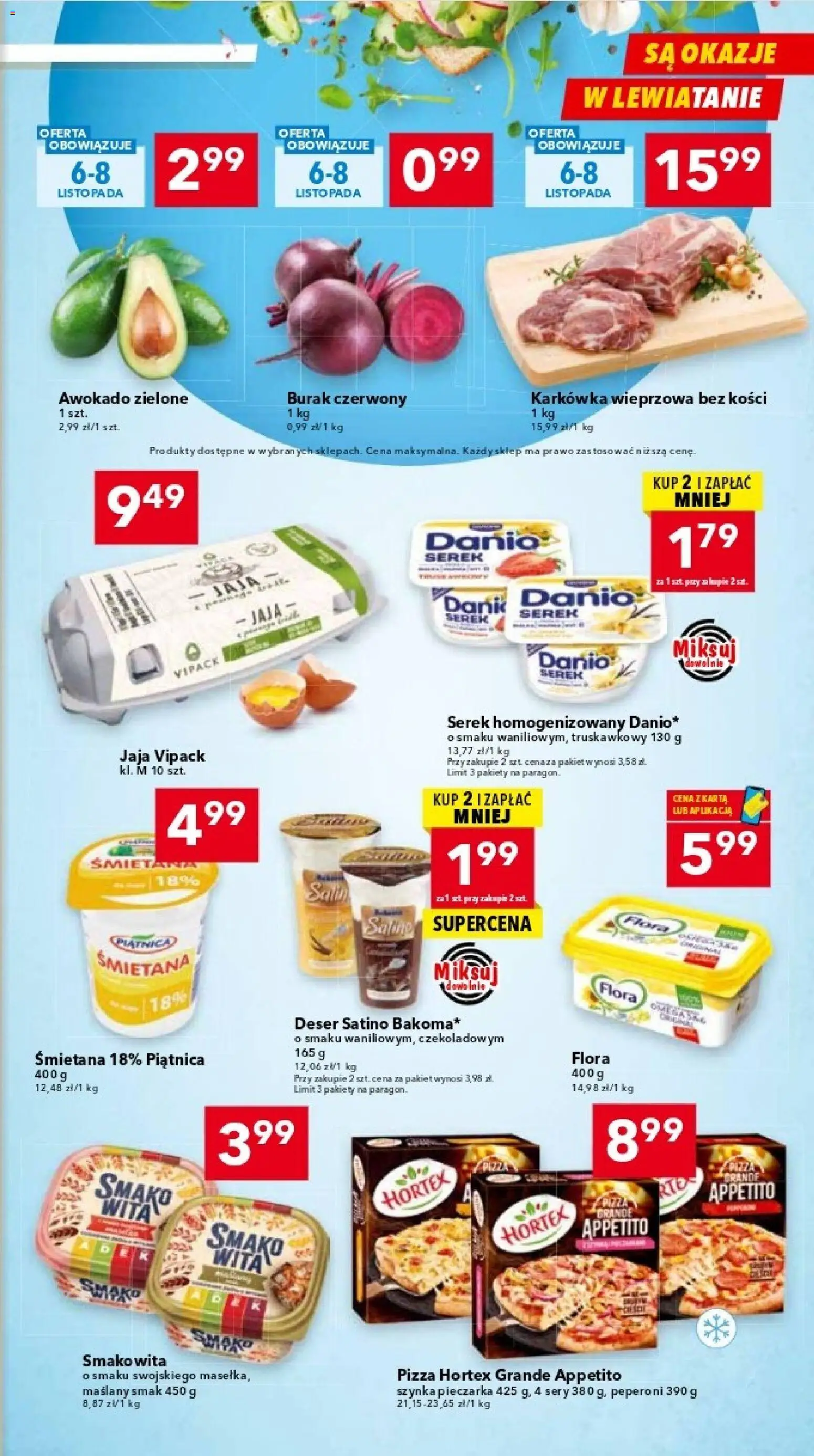 Lewiatan gazetka - Katowice od 06.11.2025 | Strona: 3 | Produkty: Burak, Karta, Karkówka wieprzowa, Sery